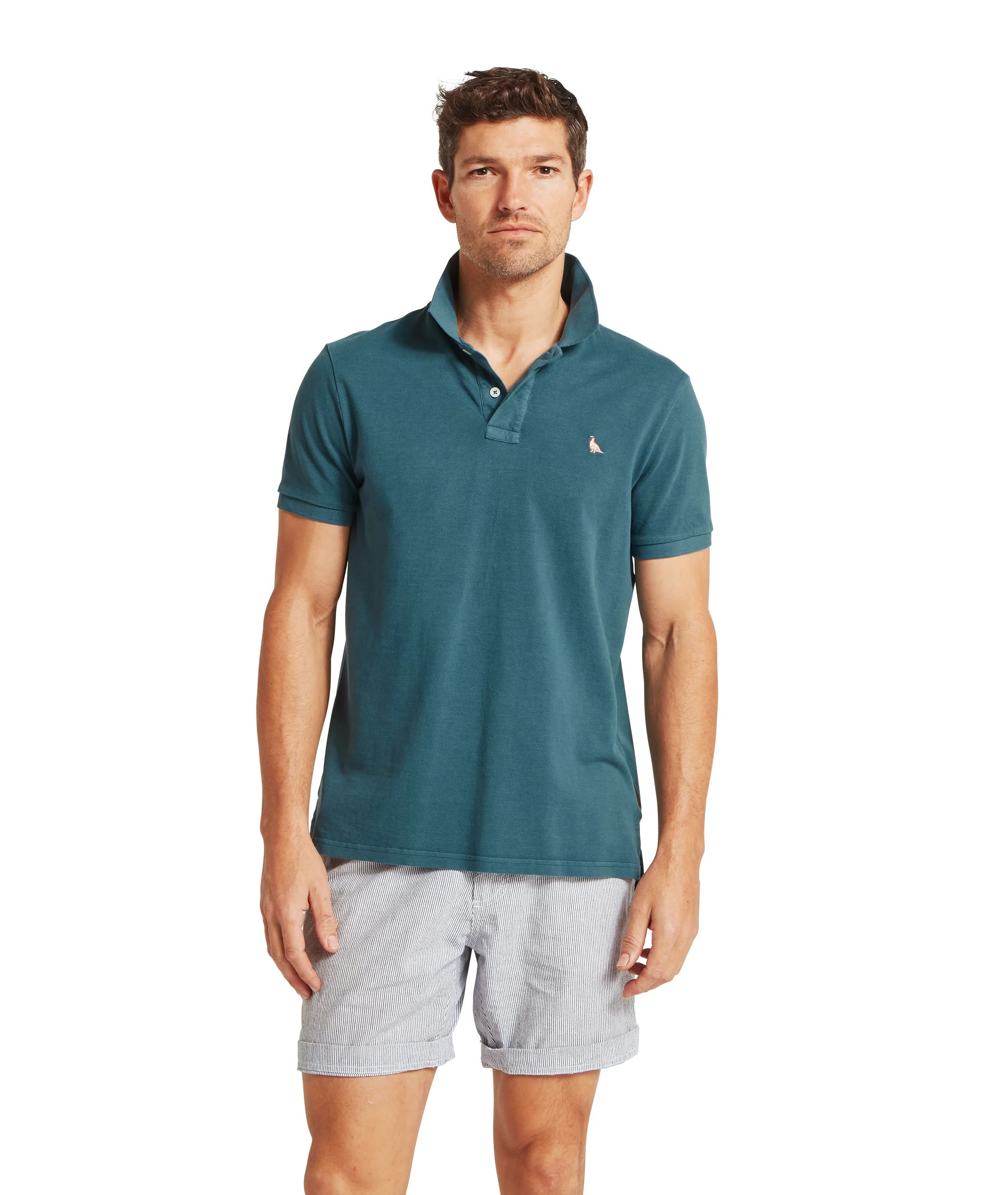 St Ives Garment Dyed Polo Shirt - Deep Ocean Blue - Image 2