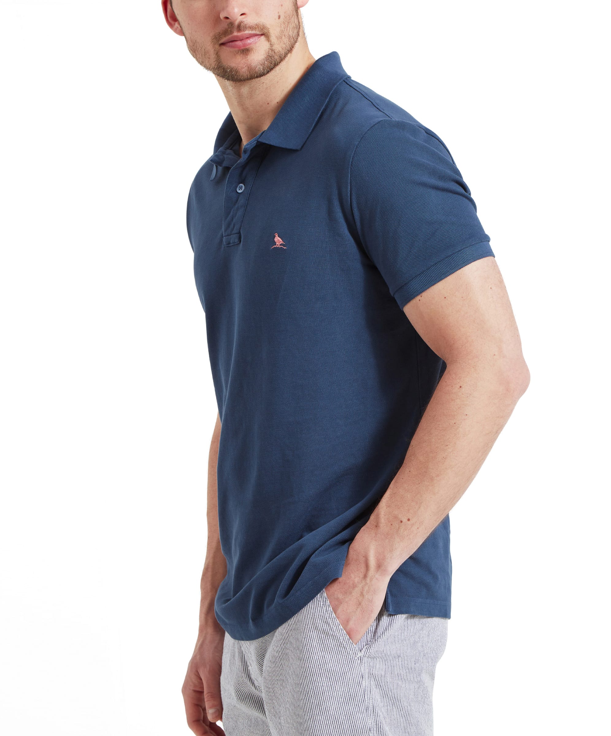 St Ives Garment Dyed Polo Shirt - French Navy - Image 5