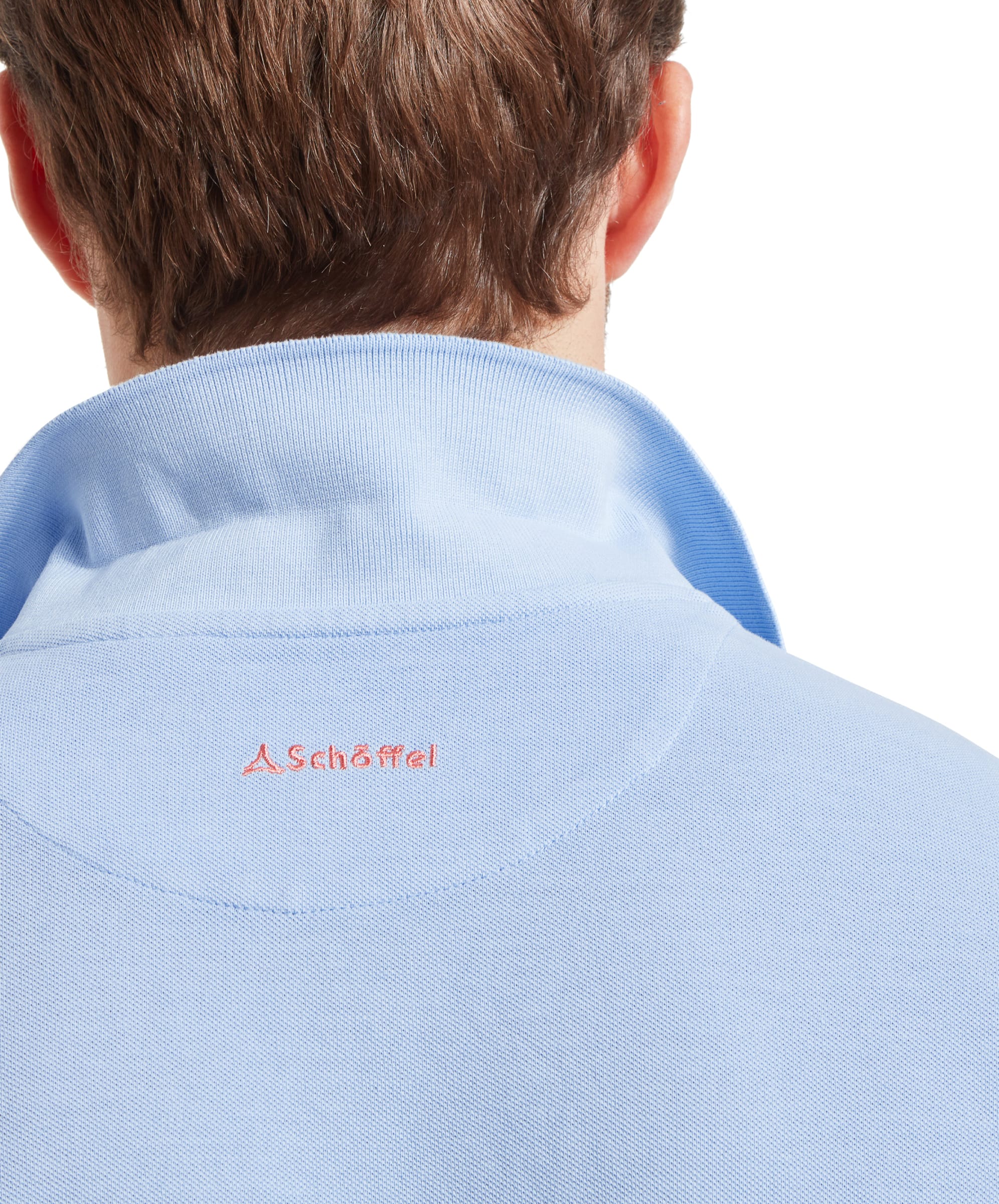 St Ives Garment Dyed Polo Shirt - Pale Blue - Image 7