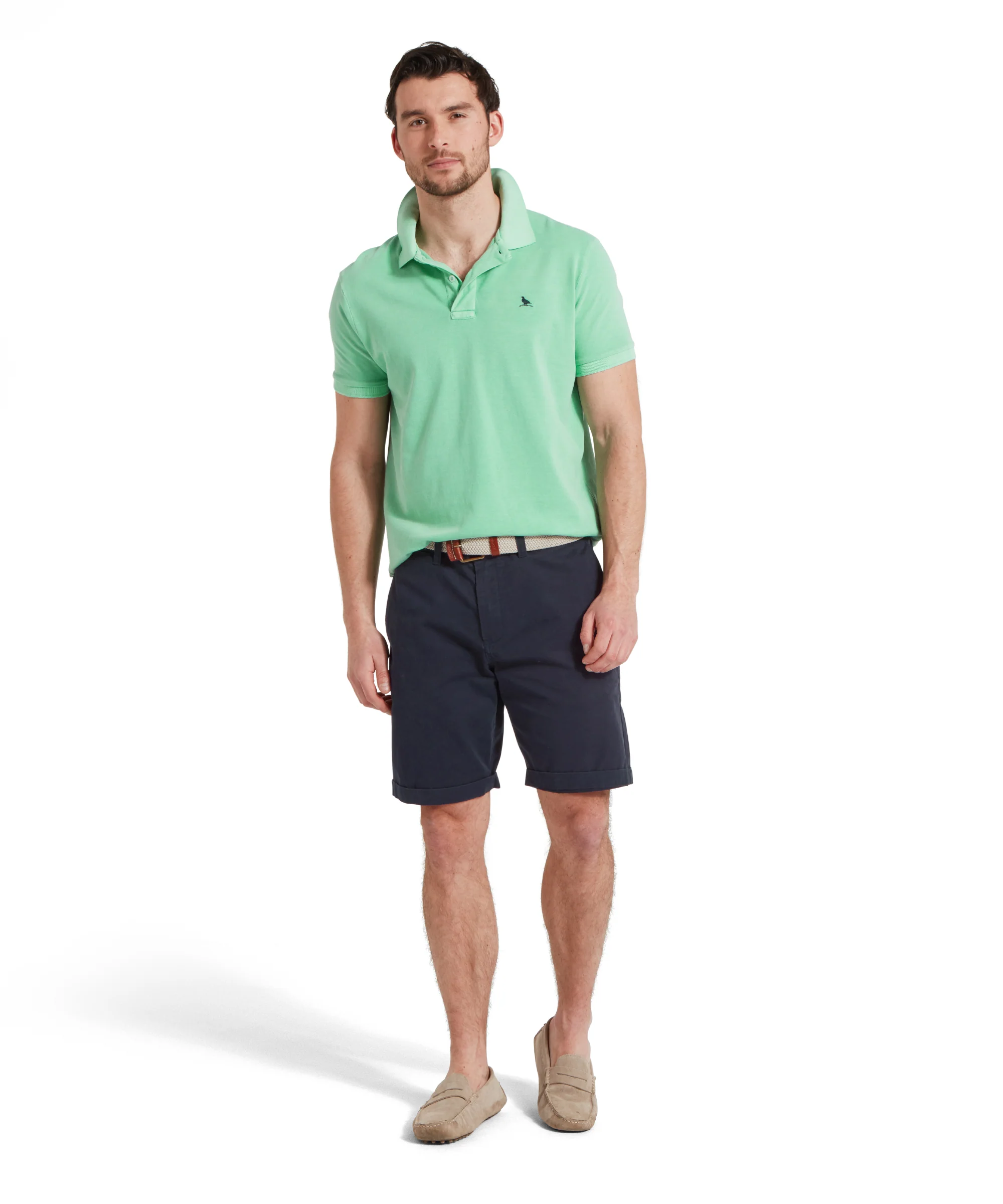 St Ives Garment Dyed Polo Shirt - Sea Green - Image 4