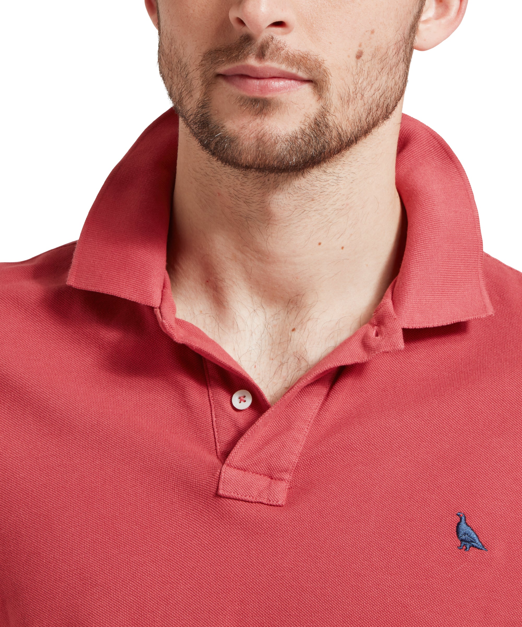 St Ives Garment Dyed Polo Shirt - Slate Red - Image 8