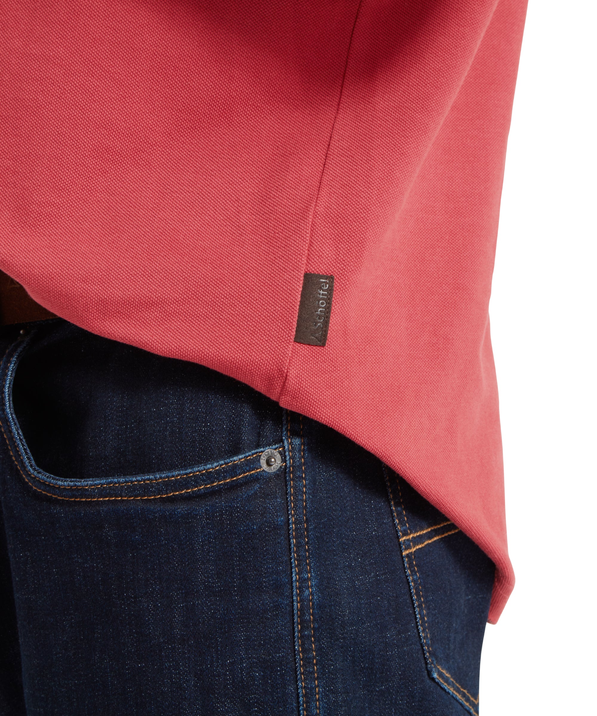 St Ives Garment Dyed Polo Shirt - Slate Red - Image 9