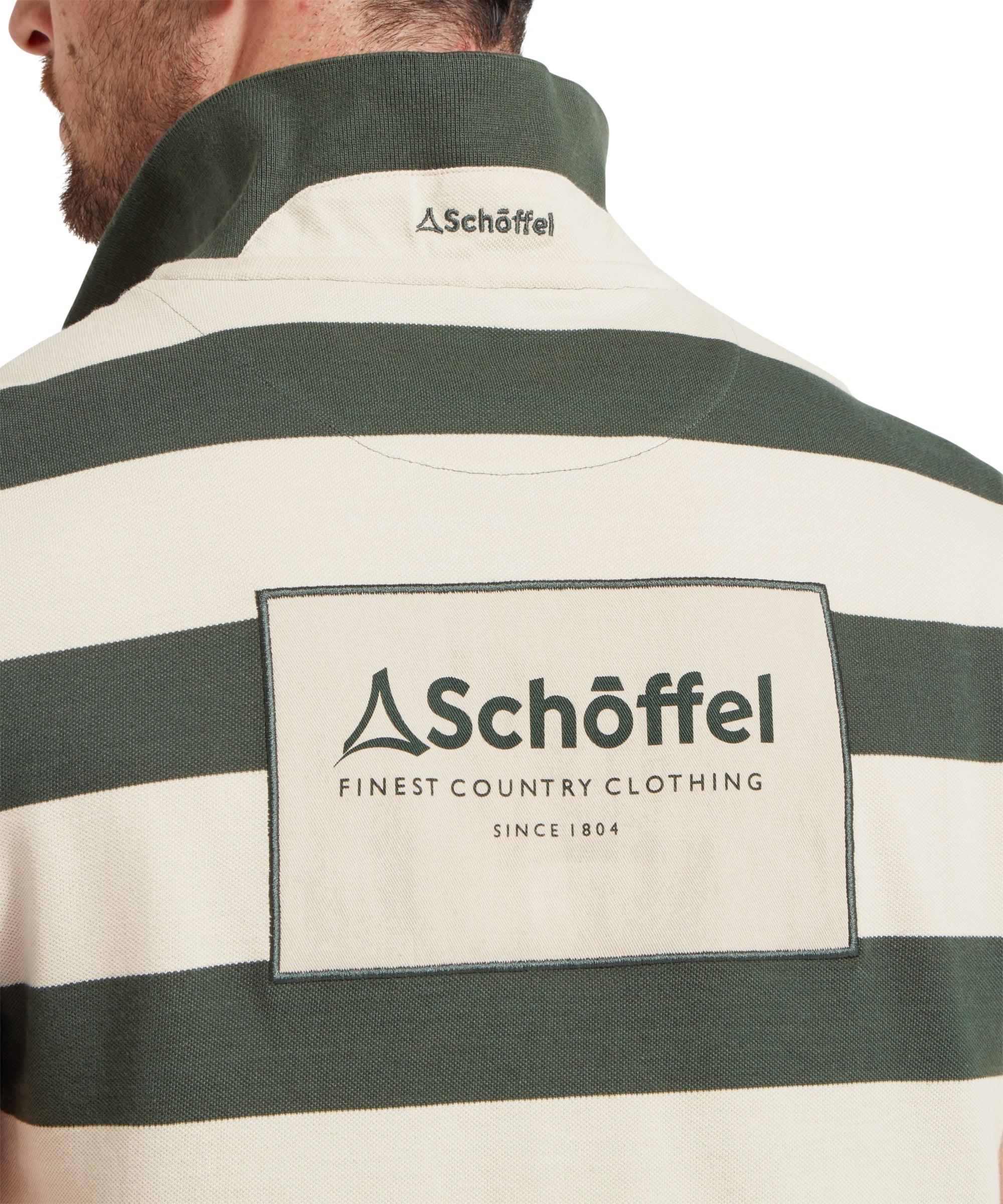St Ives Heritage Polo Shirt - Green Stripe - Image 7