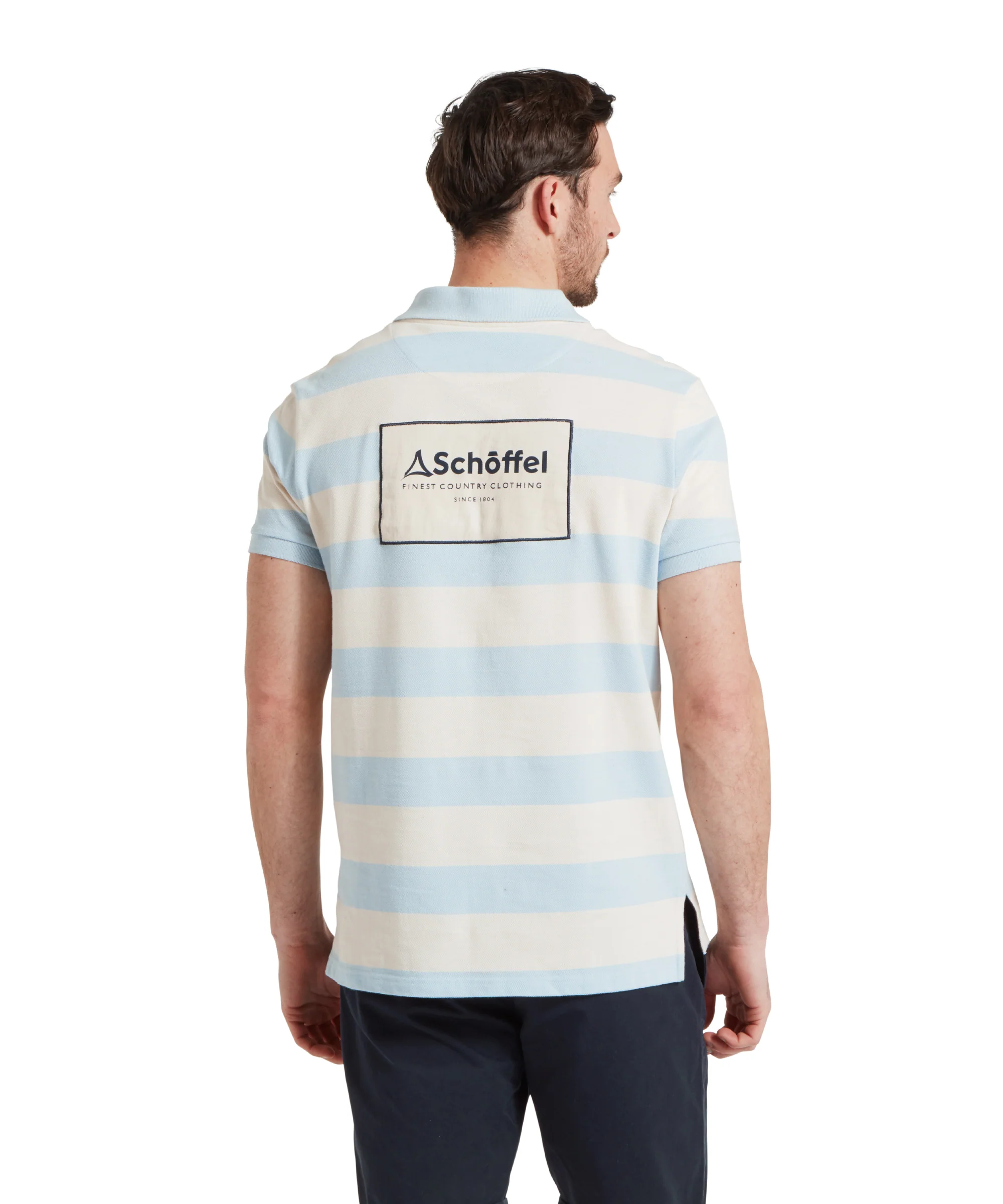 St Ives Heritage Polo Shirt - Pale Blue Stripe - Image 6