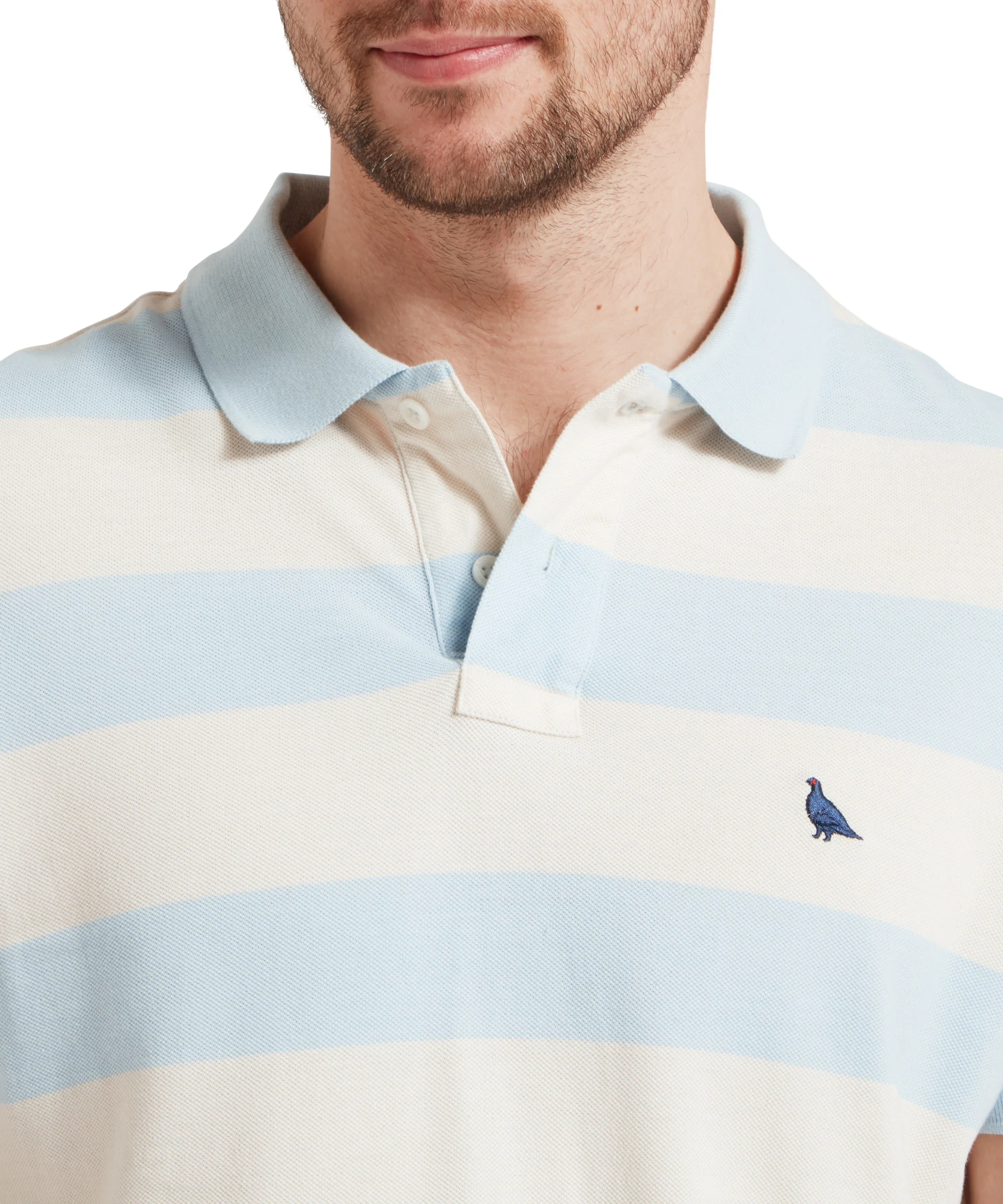 St Ives Heritage Polo Shirt - Pale Blue Stripe - Image 8