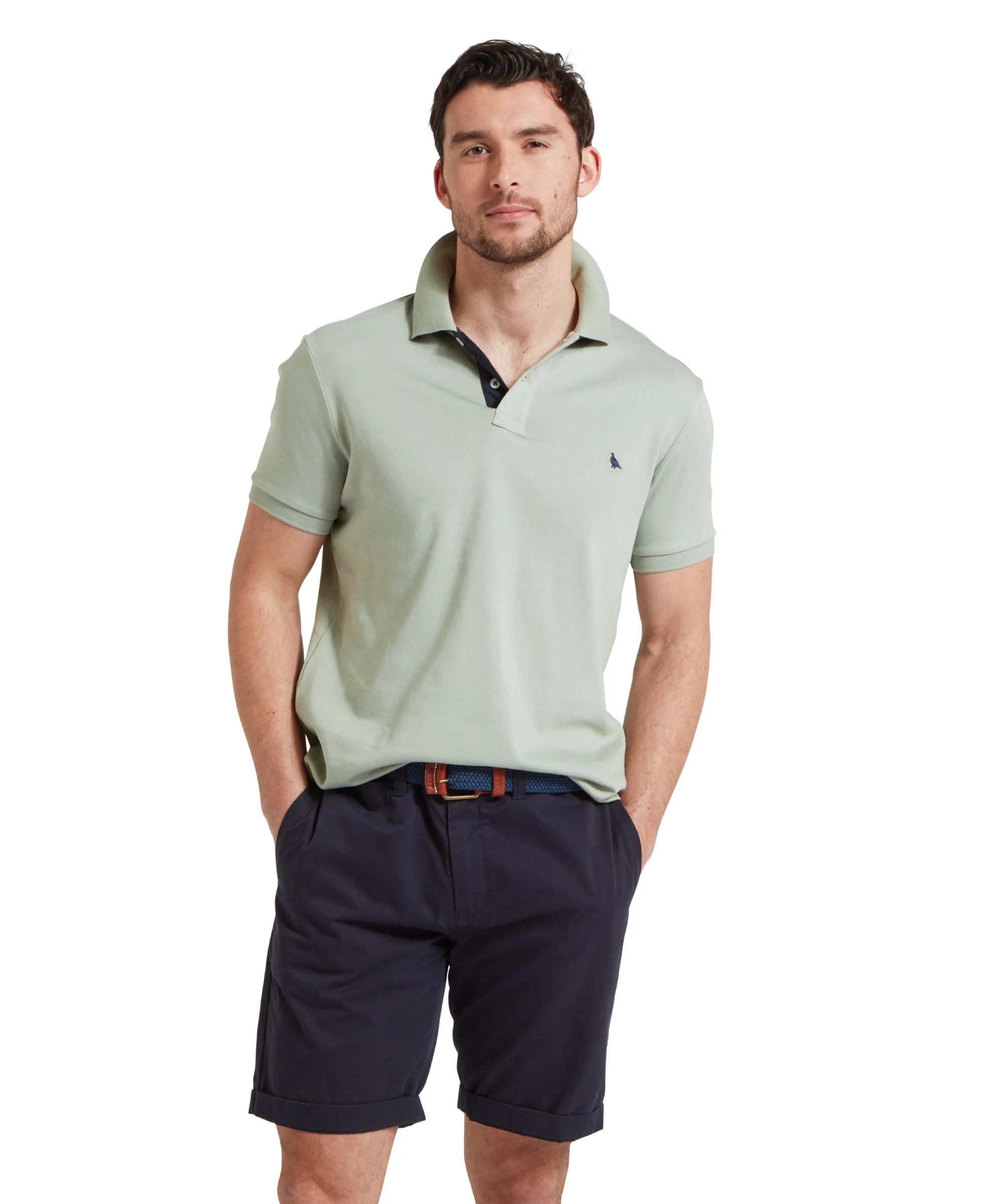 St Ives Jersey Polo Shirt - Aqua Grey - Image 3