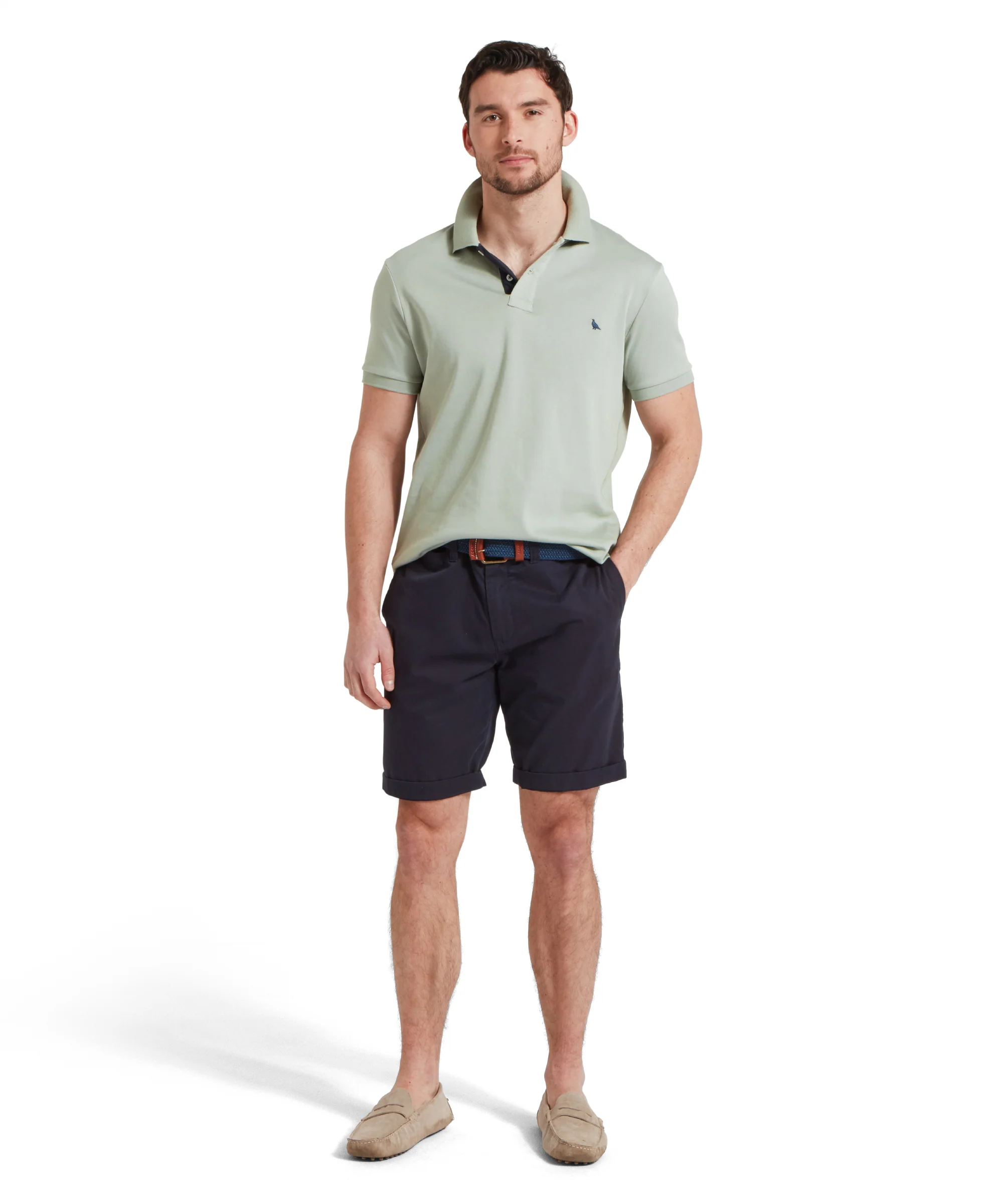 St Ives Jersey Polo Shirt - Aqua Grey - Image 4