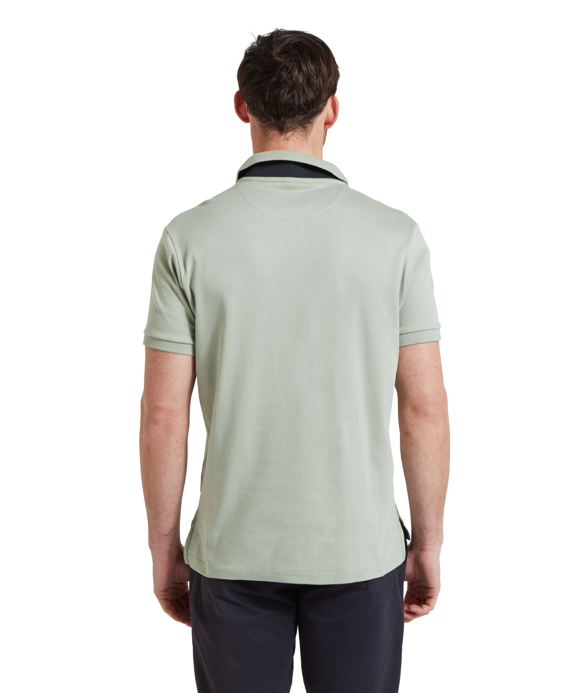 St Ives Jersey Polo Shirt - Aqua Grey - Image 6