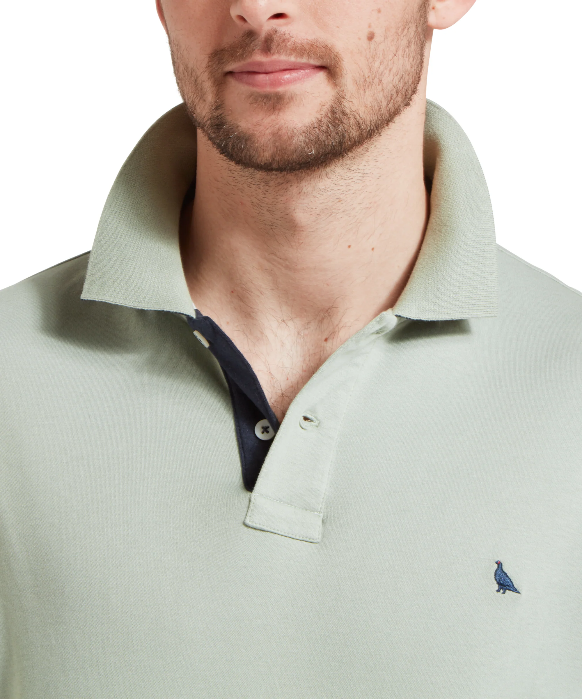 St Ives Jersey Polo Shirt - Aqua Grey - Image 7