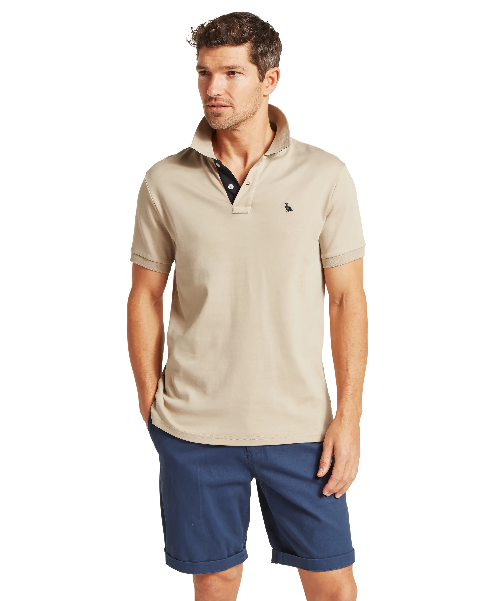 St Ives Jersey Polo Shirt - Cobblestone - Image 2