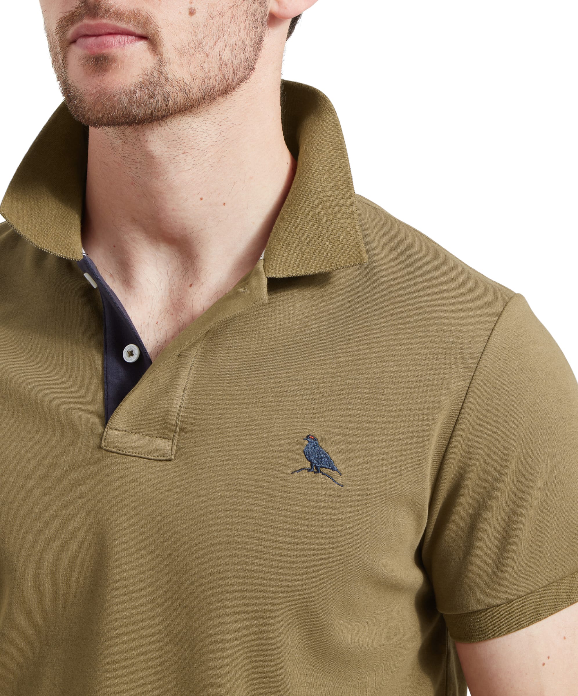 St Ives Jersey Polo Shirt - Dark Khaki Green - Image 6