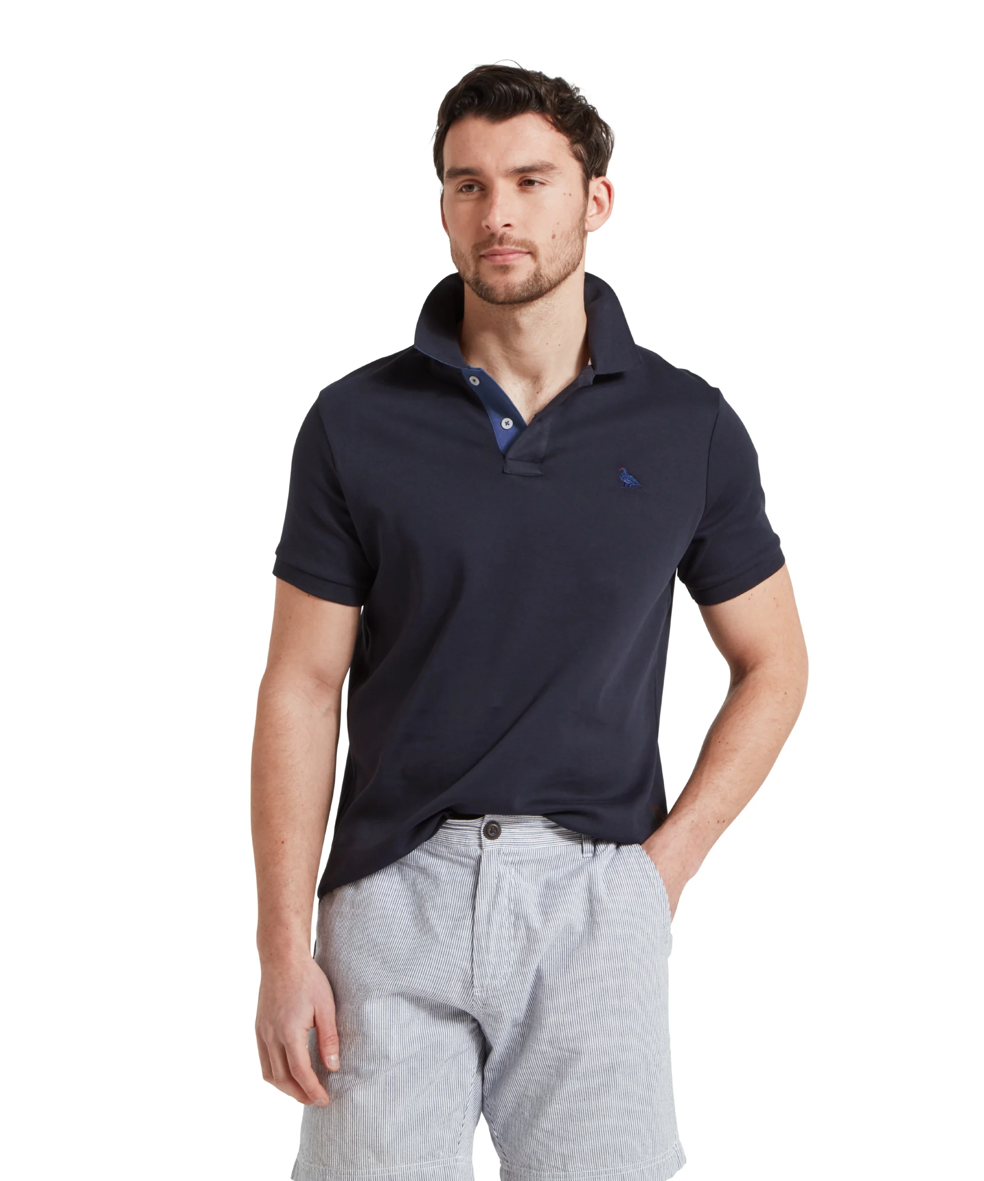 St Ives Jersey Polo Shirt - Navy - Image 2