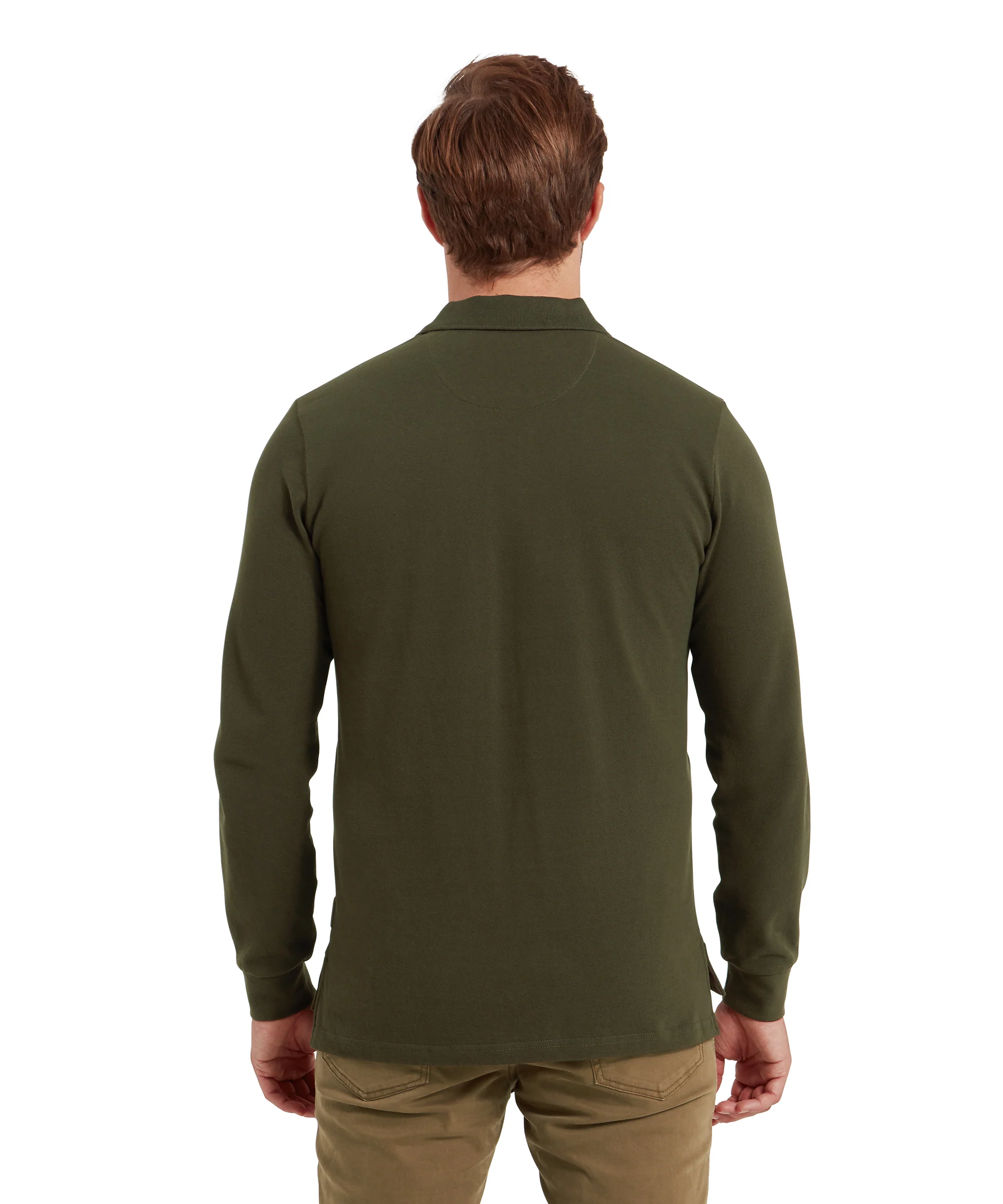 St Ives Long Sleeve Polo Shirt - Forest - Image 5