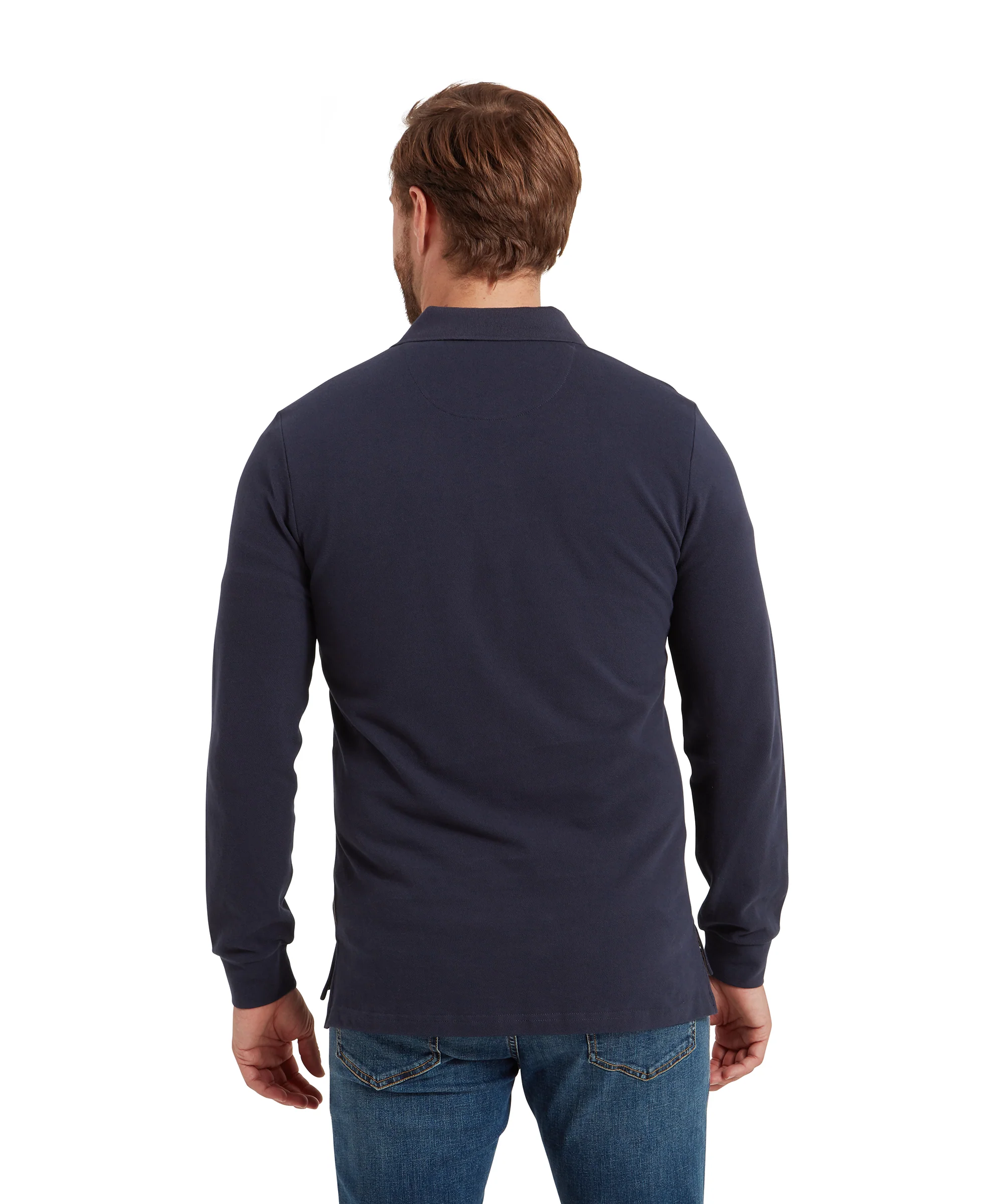 St Ives Long Sleeve Polo Shirt - Navy - Image 5