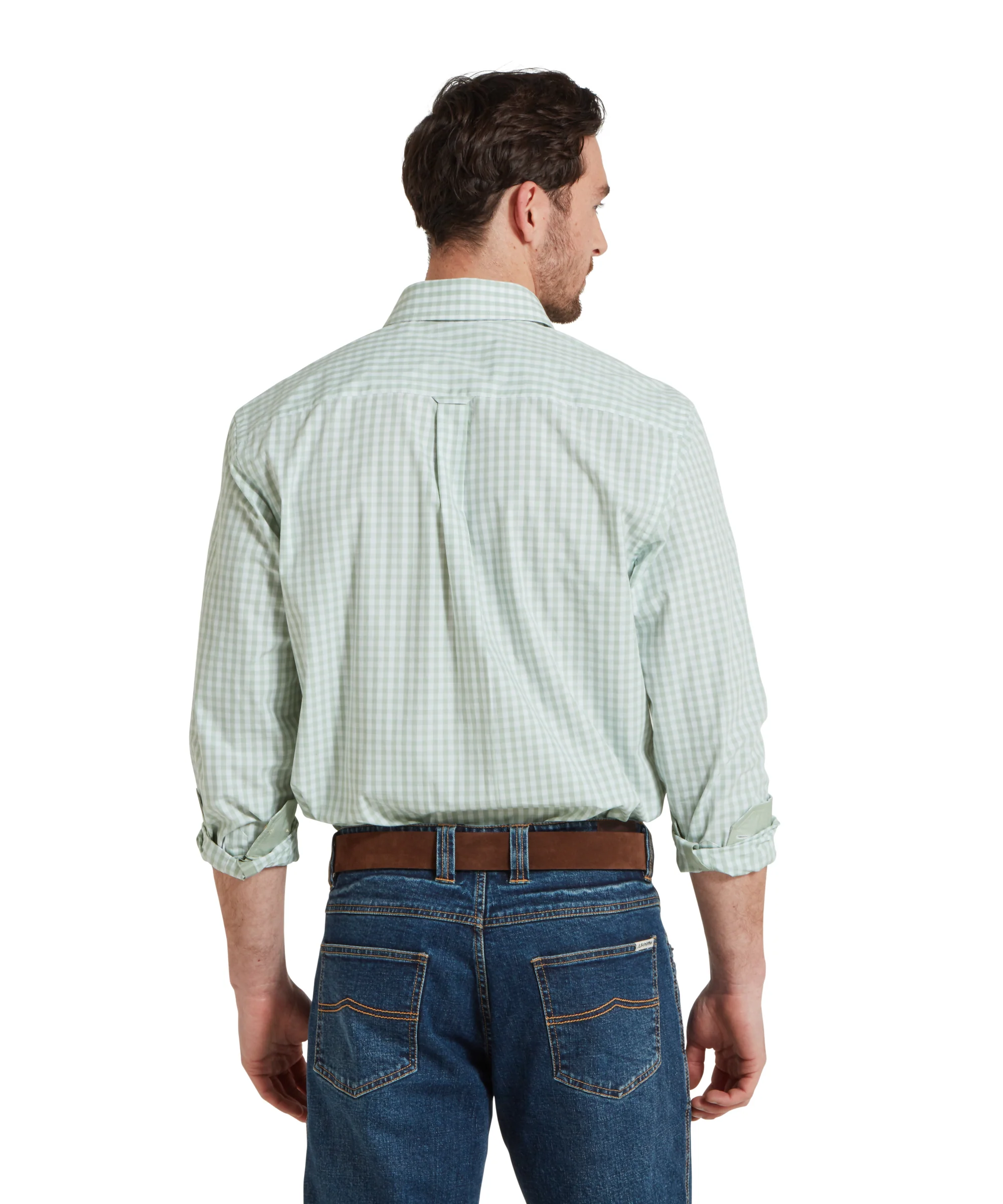 Thorpeness Tailored Shirt - Aqua Sage - Image 5