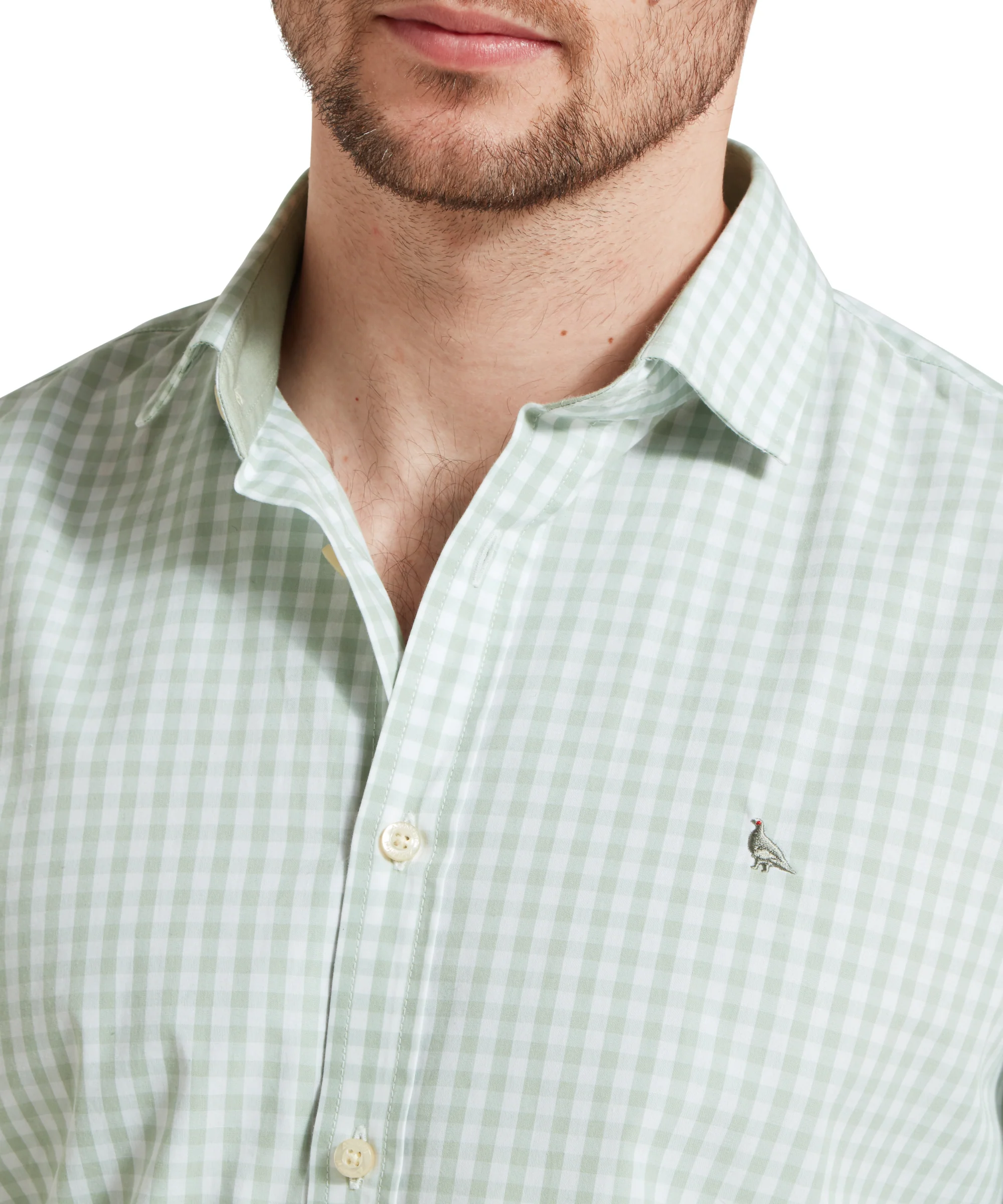 Thorpeness Tailored Shirt - Aqua Sage - Image 6