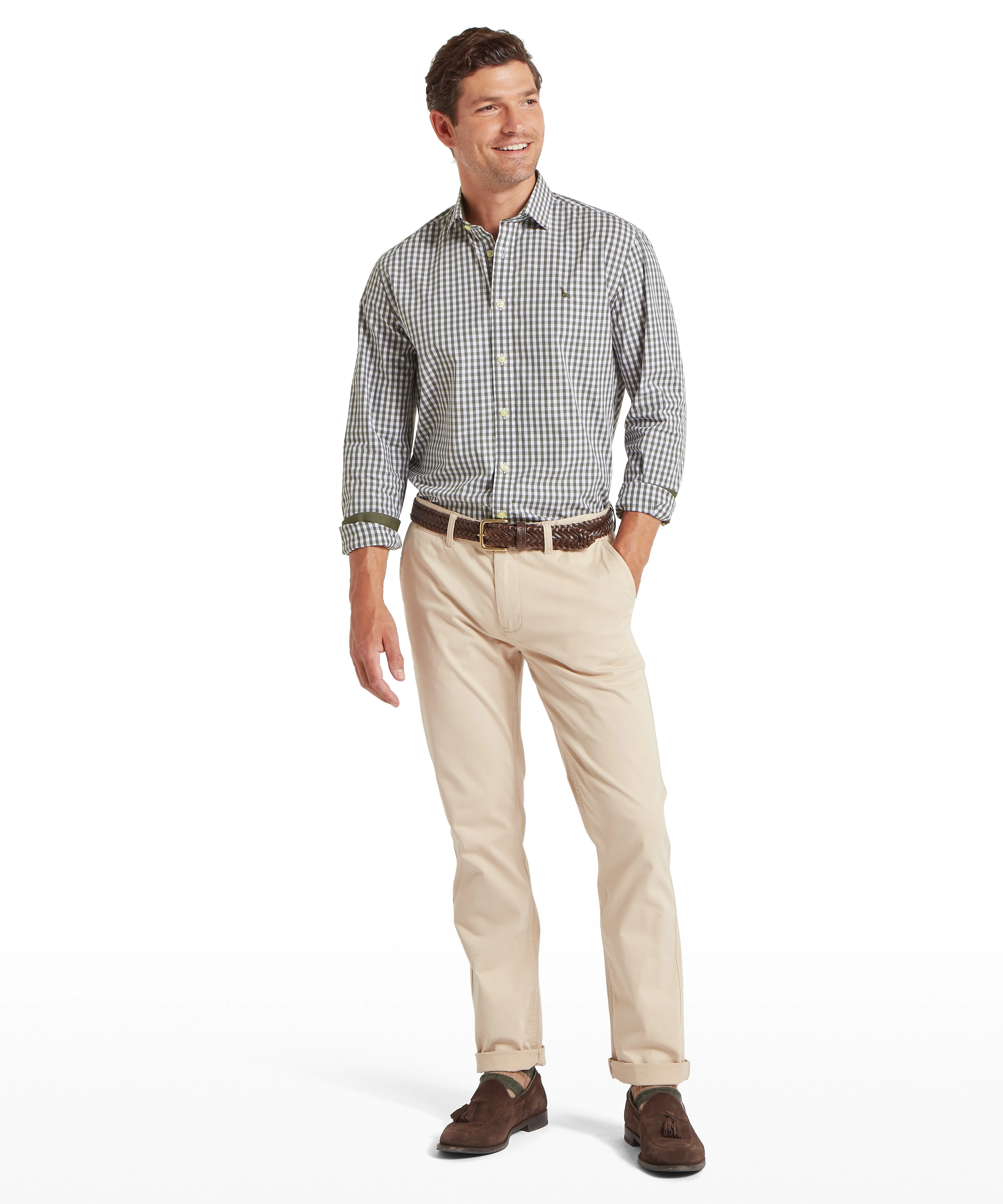 Thorpeness Tailored Shirt - Beetle Green Check - Image 3