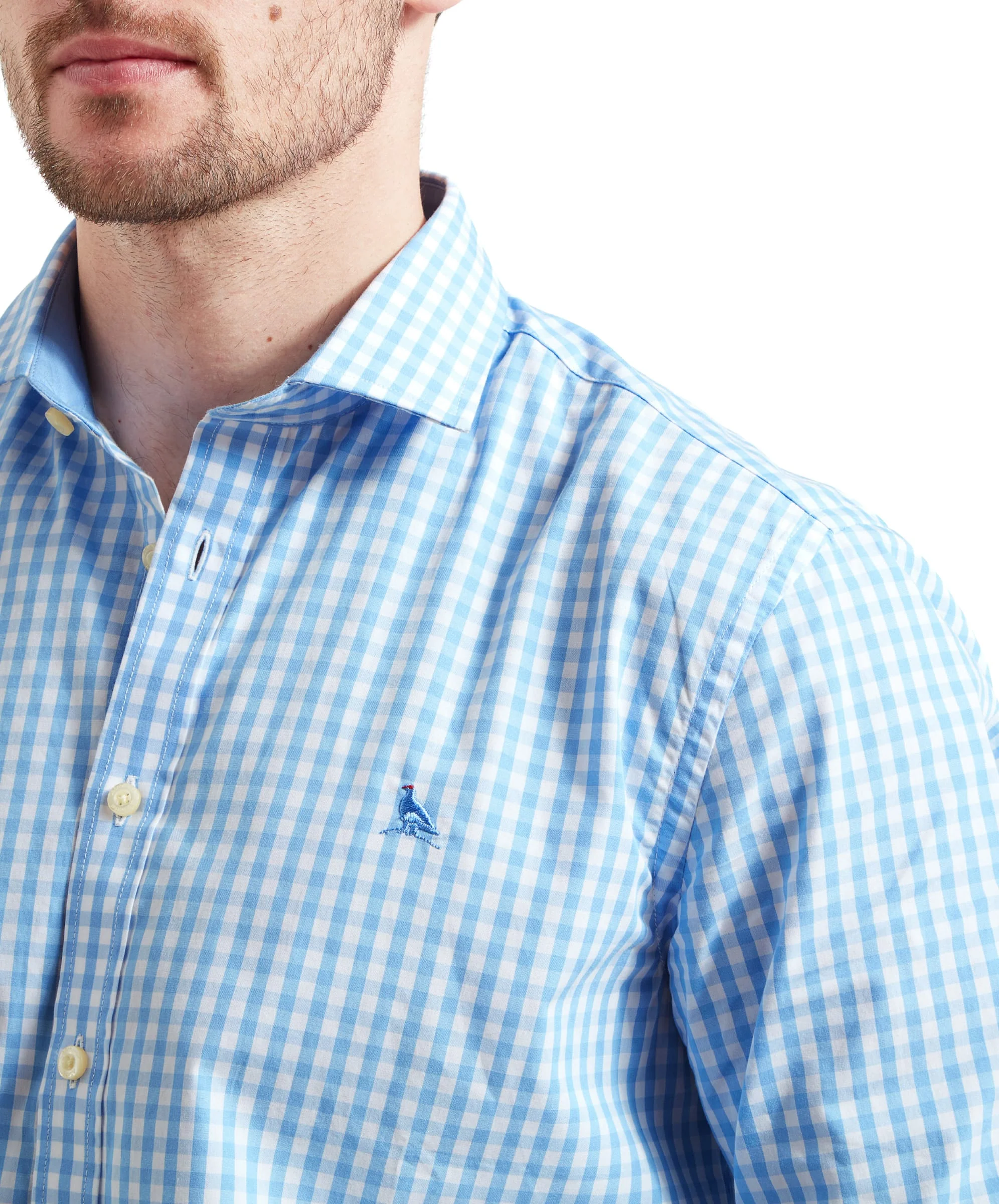 Thorpeness Tailored Shirt - Blue Check - Image 6