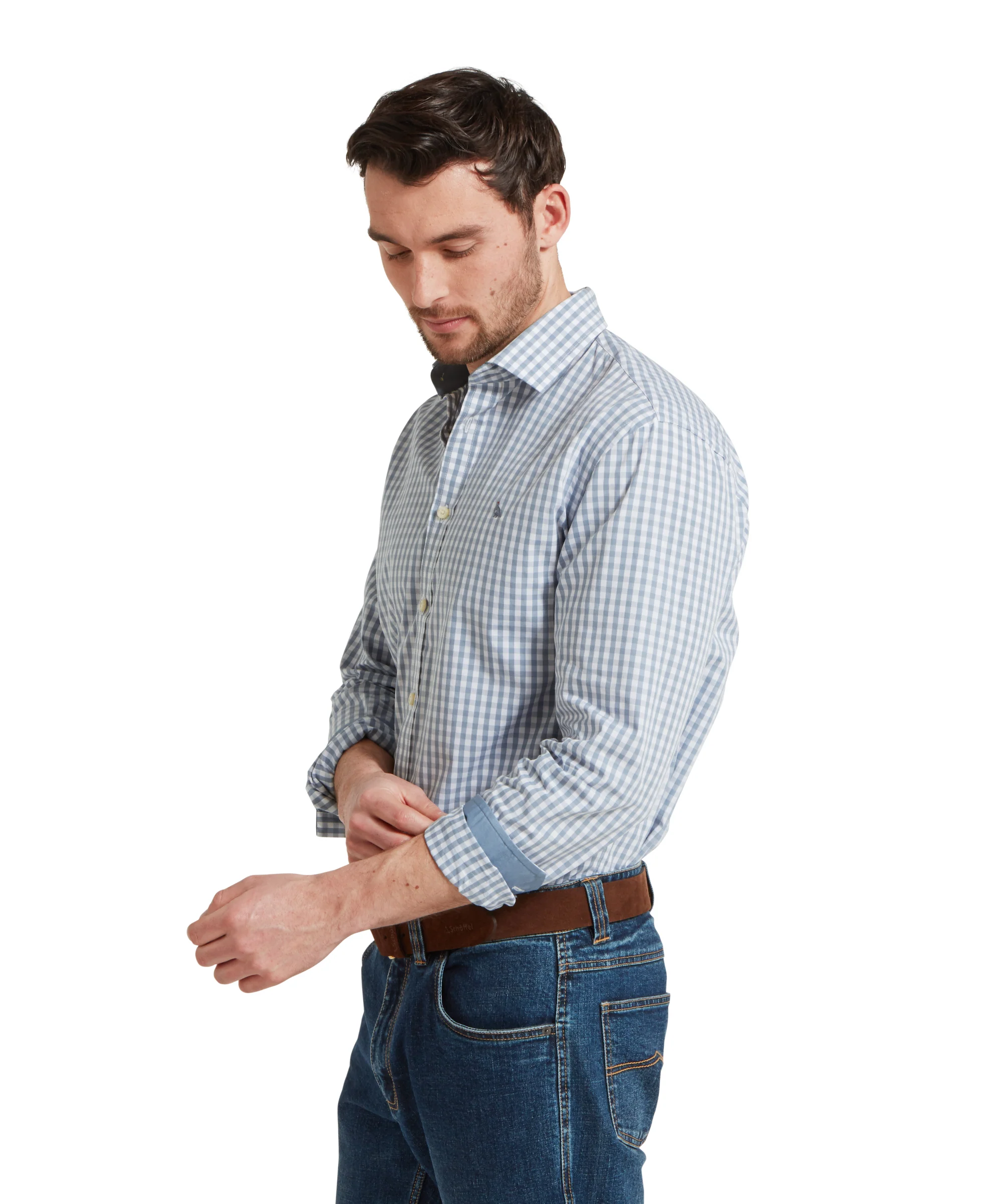 Thorpeness Tailored Shirt - Pigeon Blue - Image 4