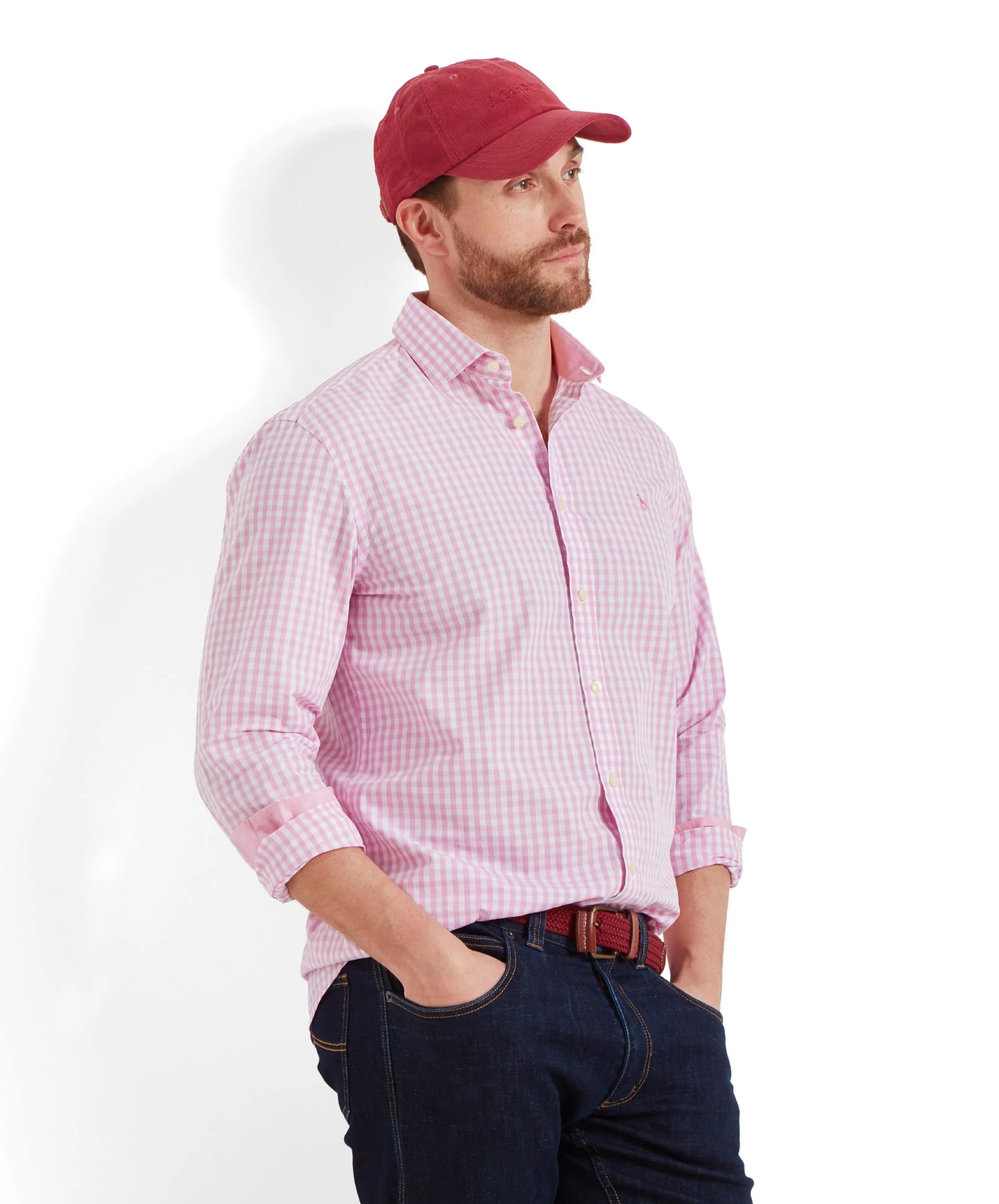 Thorpeness Tailored Shirt - Pink Check - Image 2