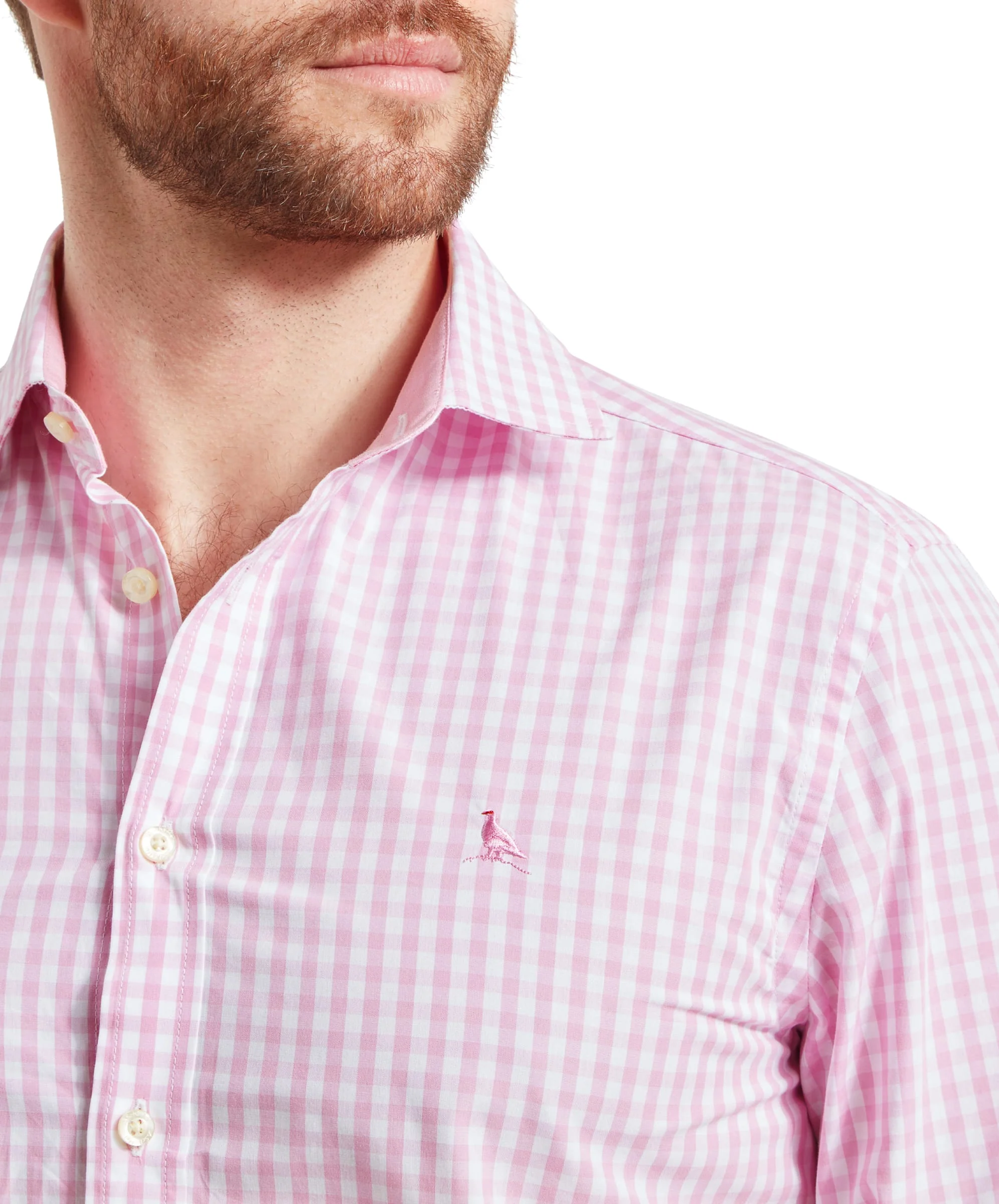 Thorpeness Tailored Shirt - Pink Check - Image 6