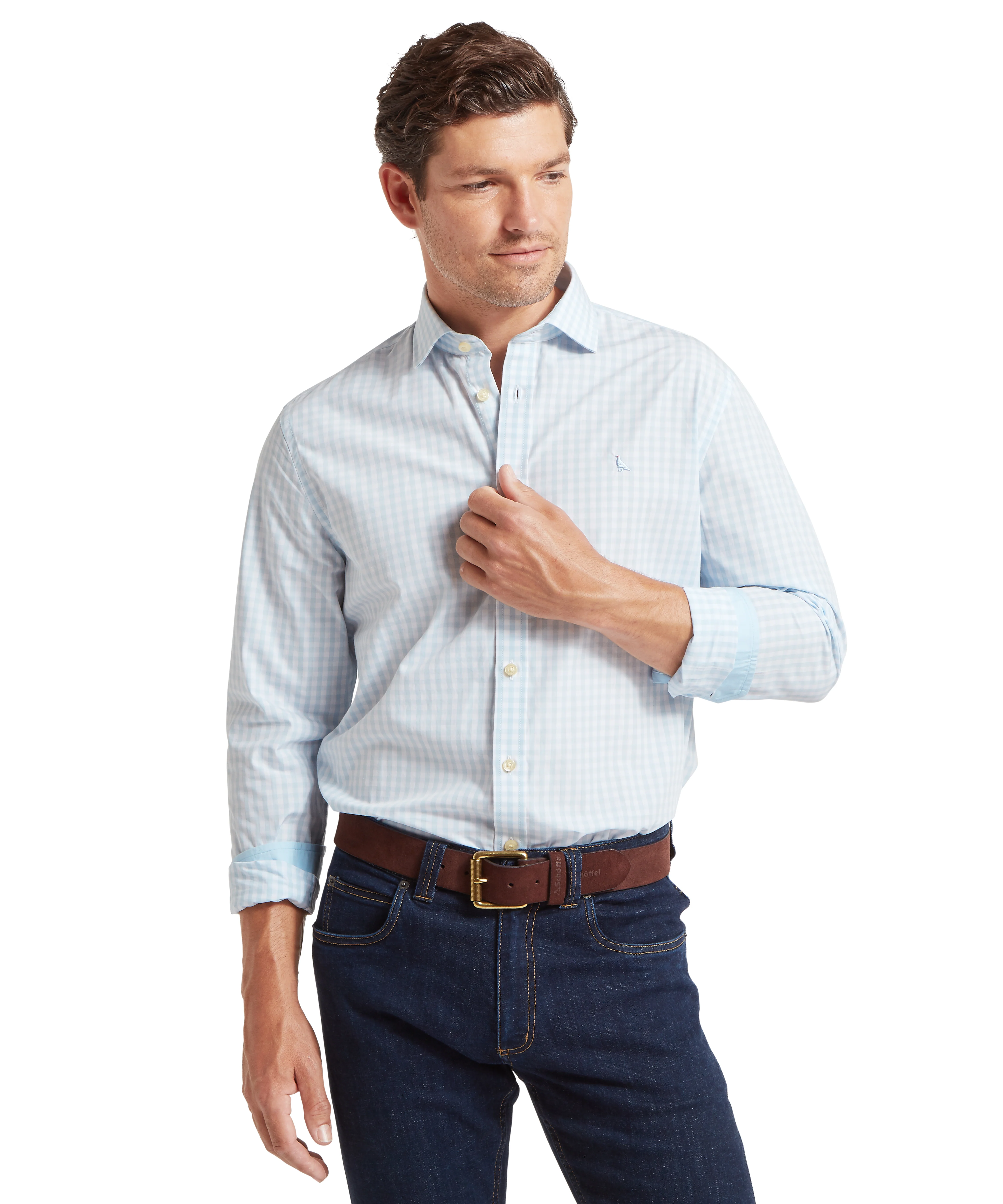 Thorpeness Tailored Shirt - Powder Blue - Image 2