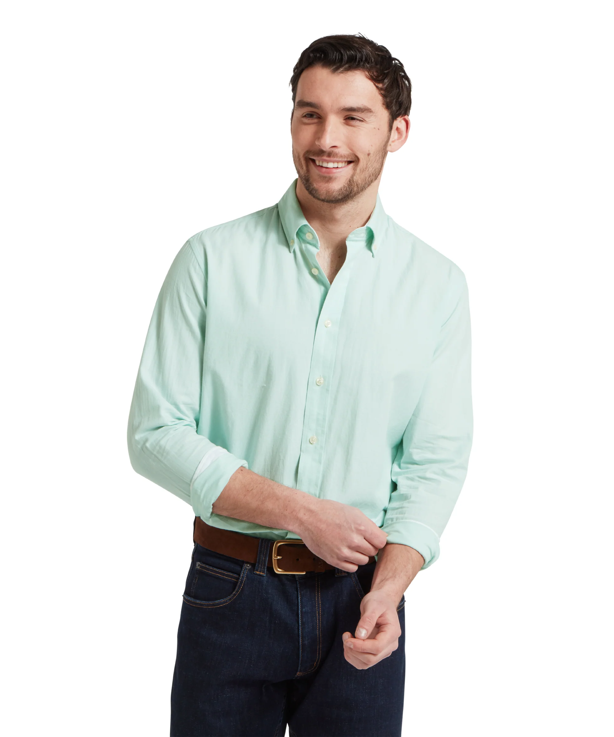 Titchwell Tailored Shirt - Pale Mint - Image 2