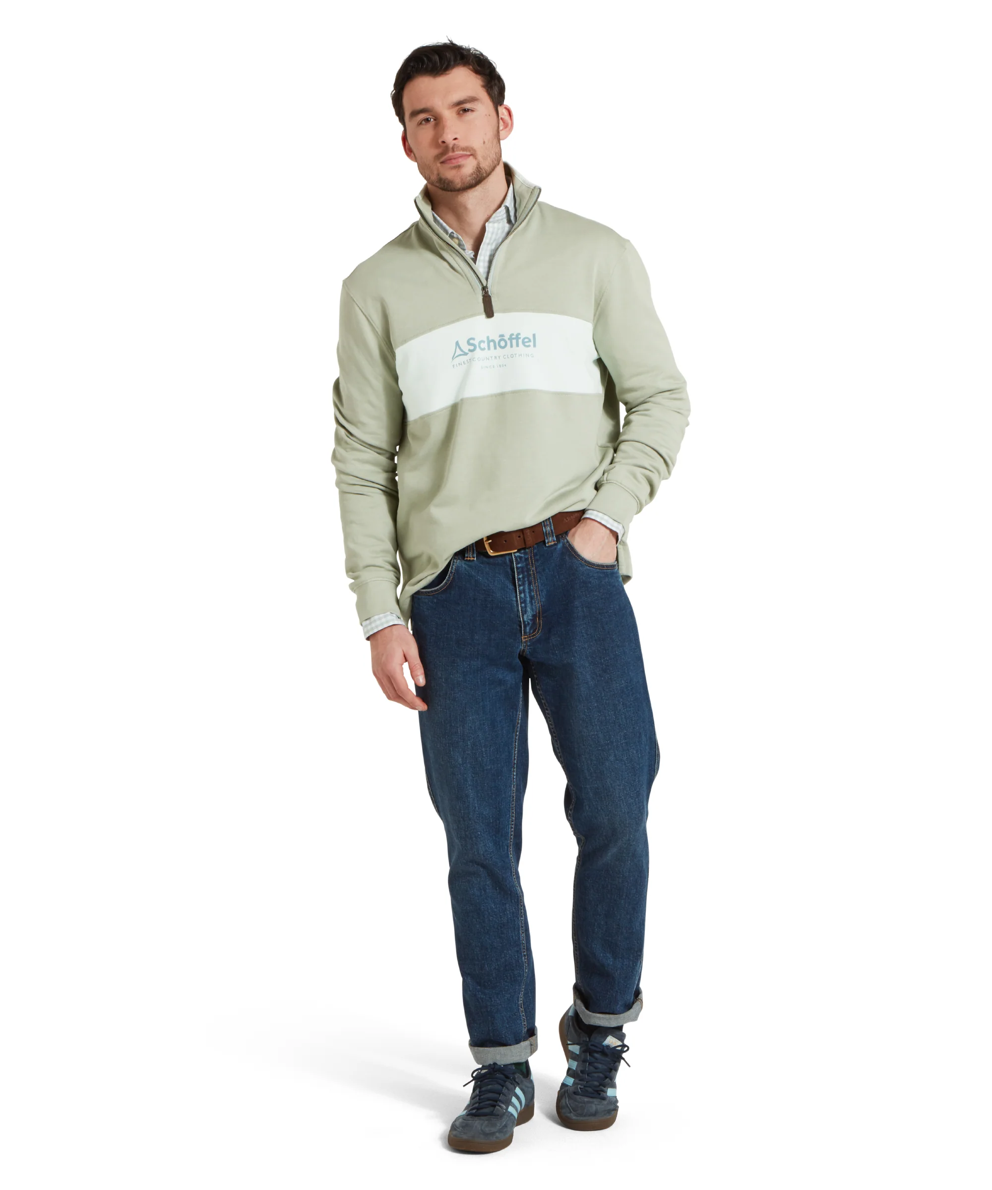 Trencrom Quarter Zip - Aqua Grey/Blue Water - Image 3