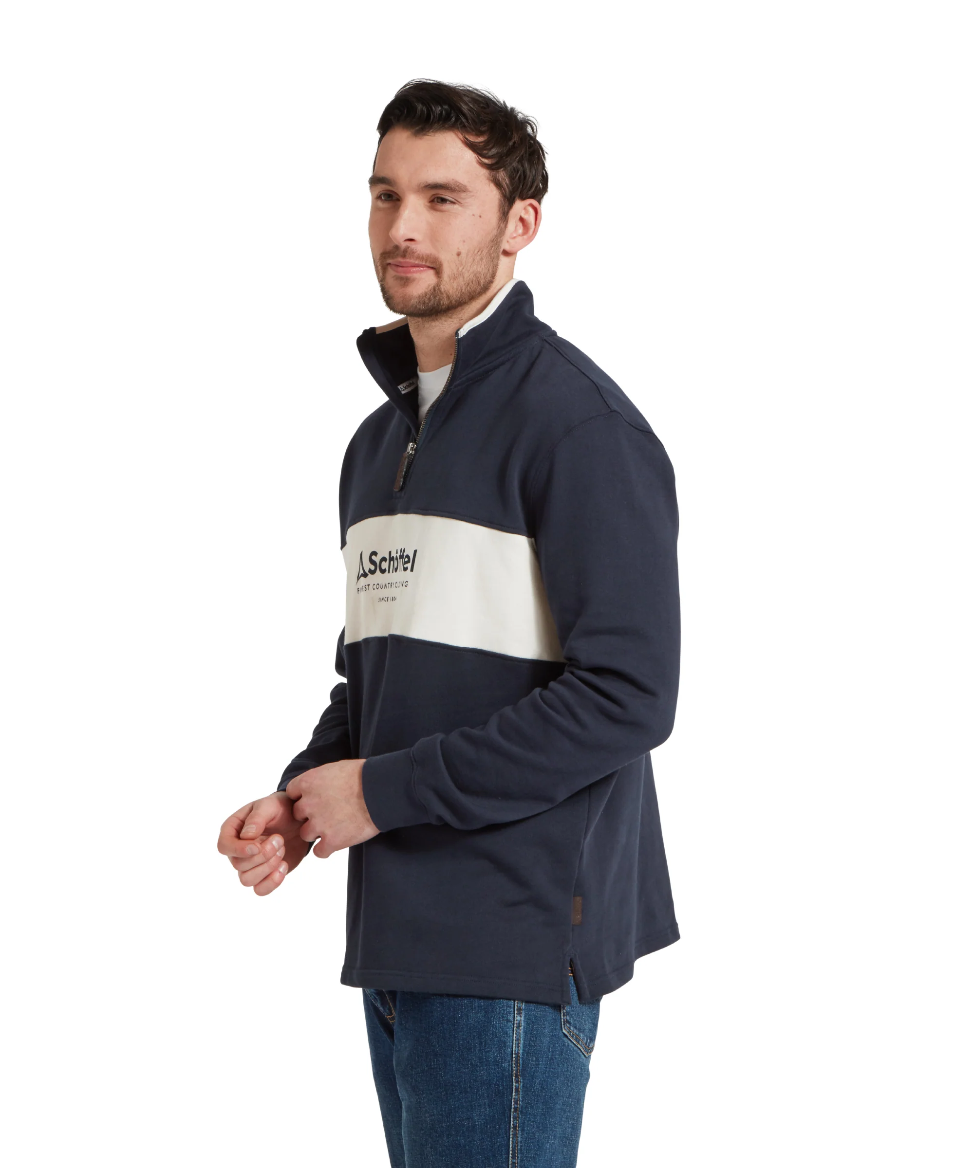 Trencrom Quarter Zip - Navy/Stone - Image 4