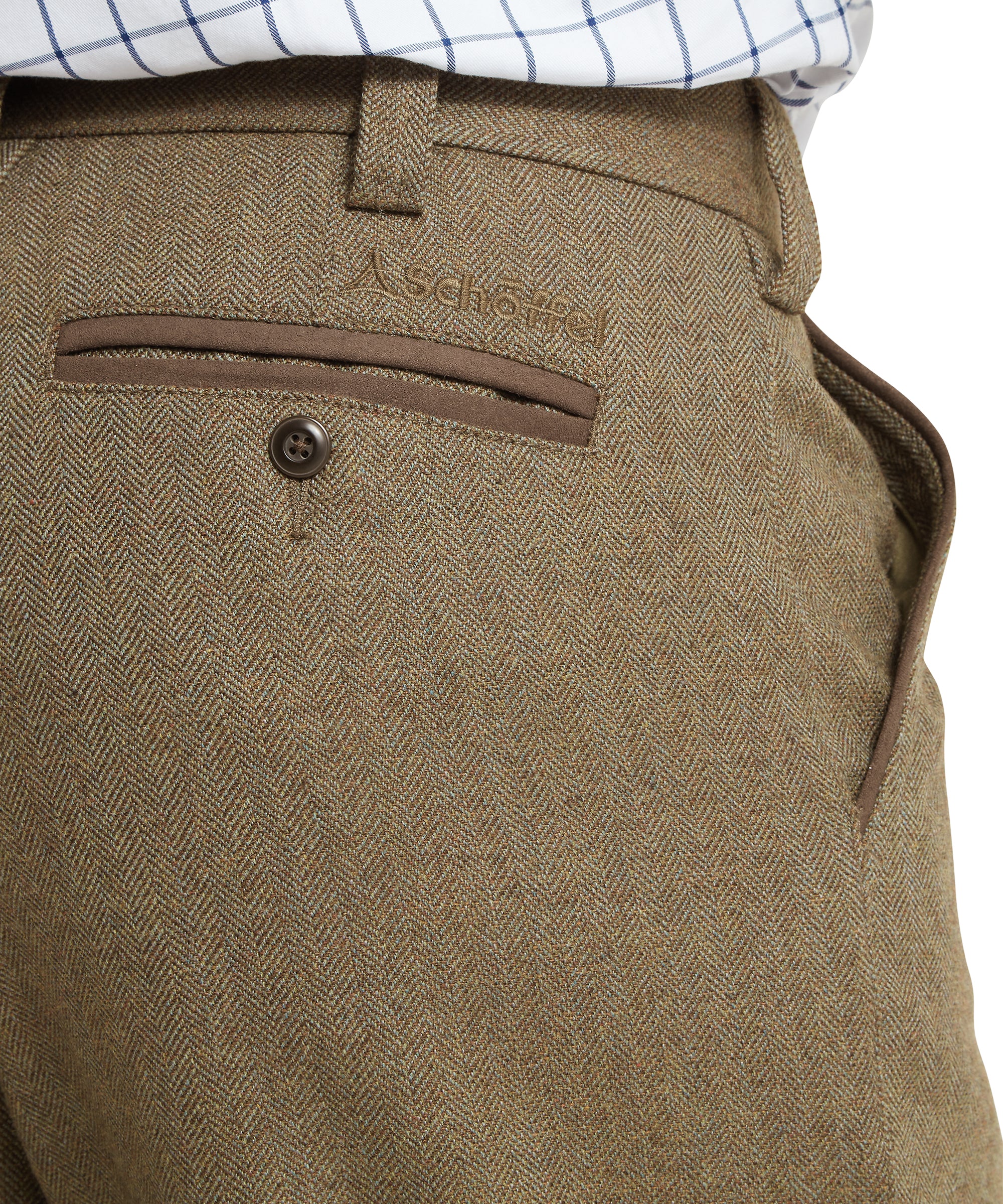 Tweed Plus Fours - Loden Green Herringbone Tweed - Image 6