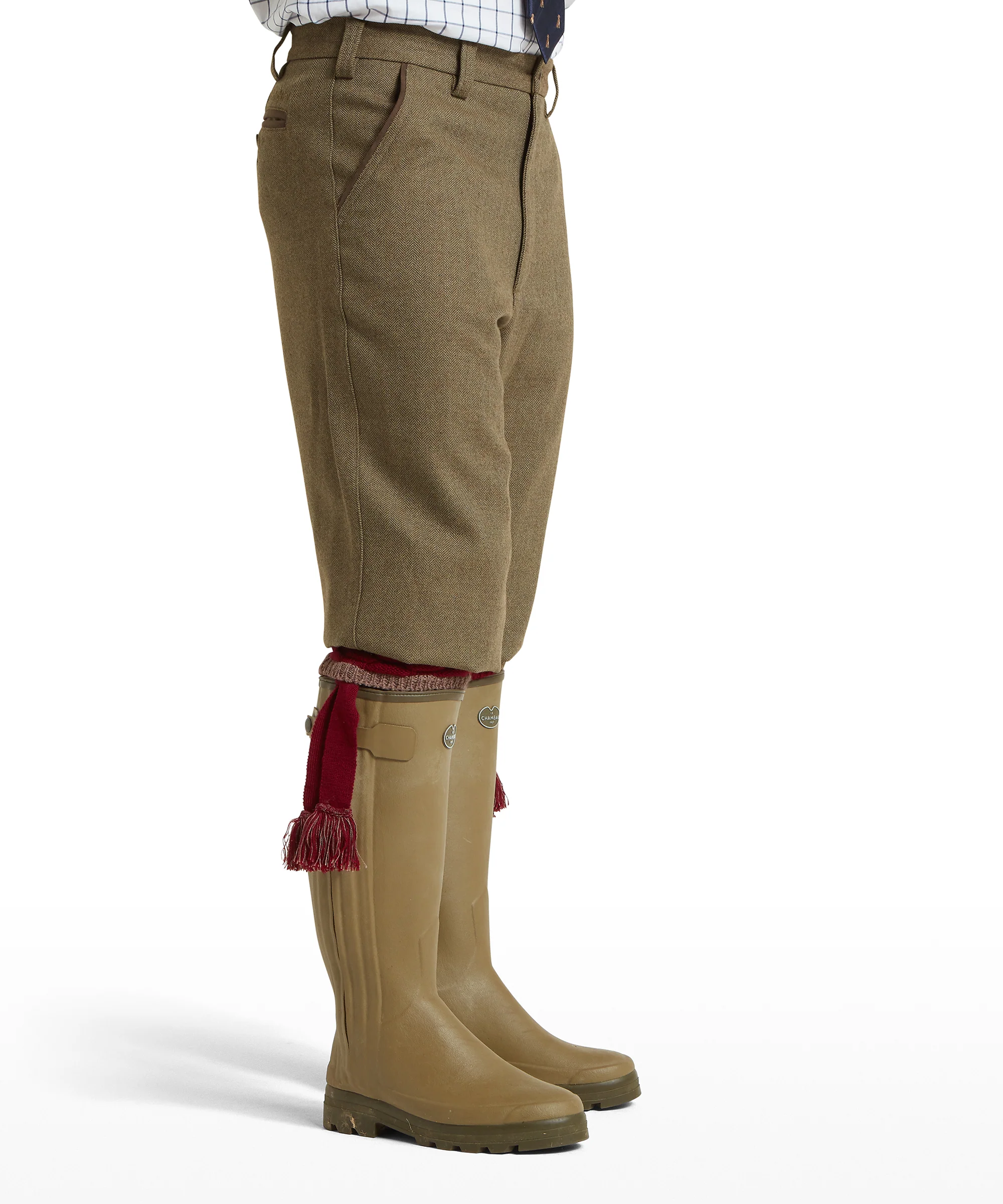 Tweed Plus Fours - Loden Green Herringbone Tweed - Image 4