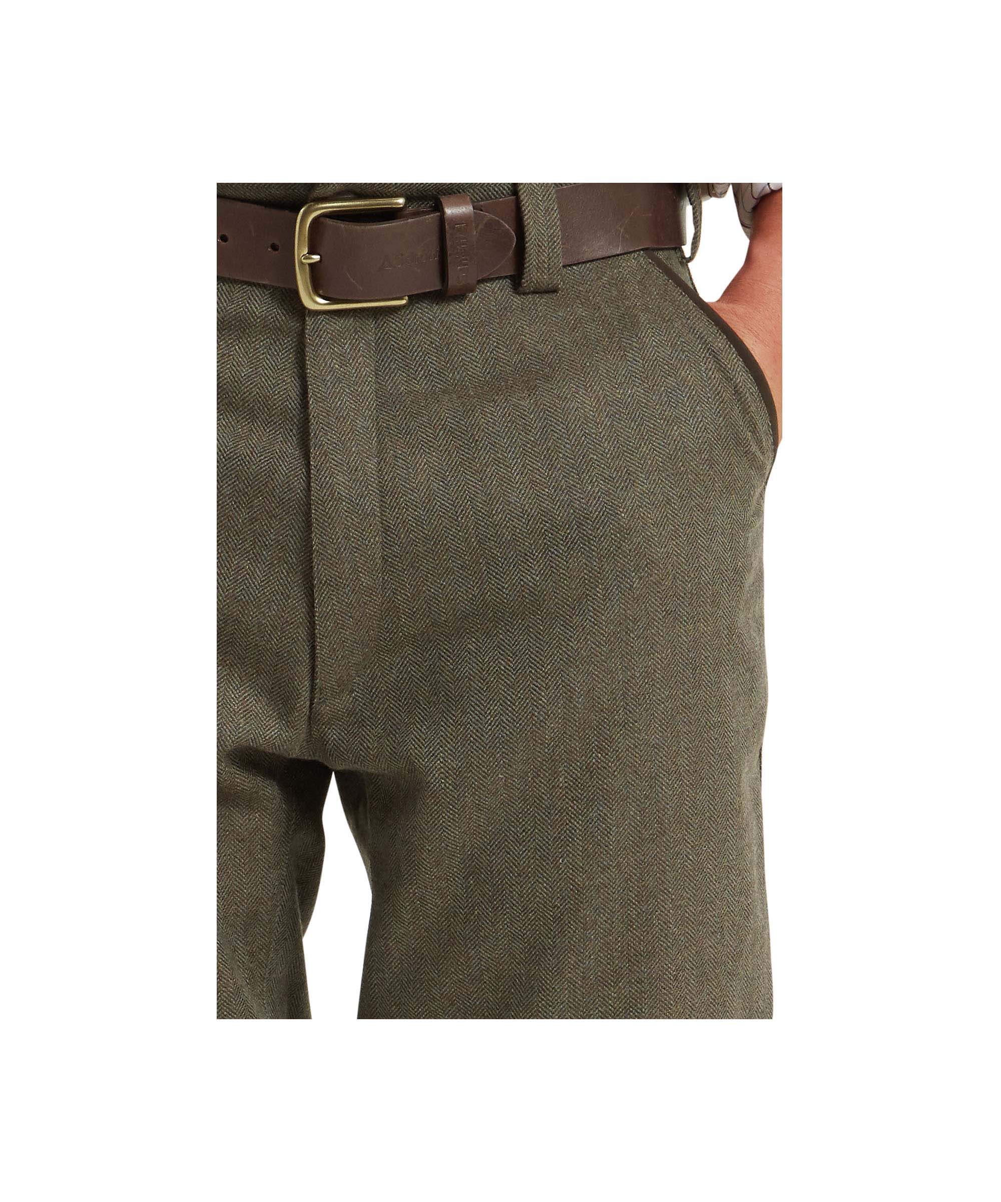 Tweed Plus Twos - Loden Green Herringbone Tweed - Image 3