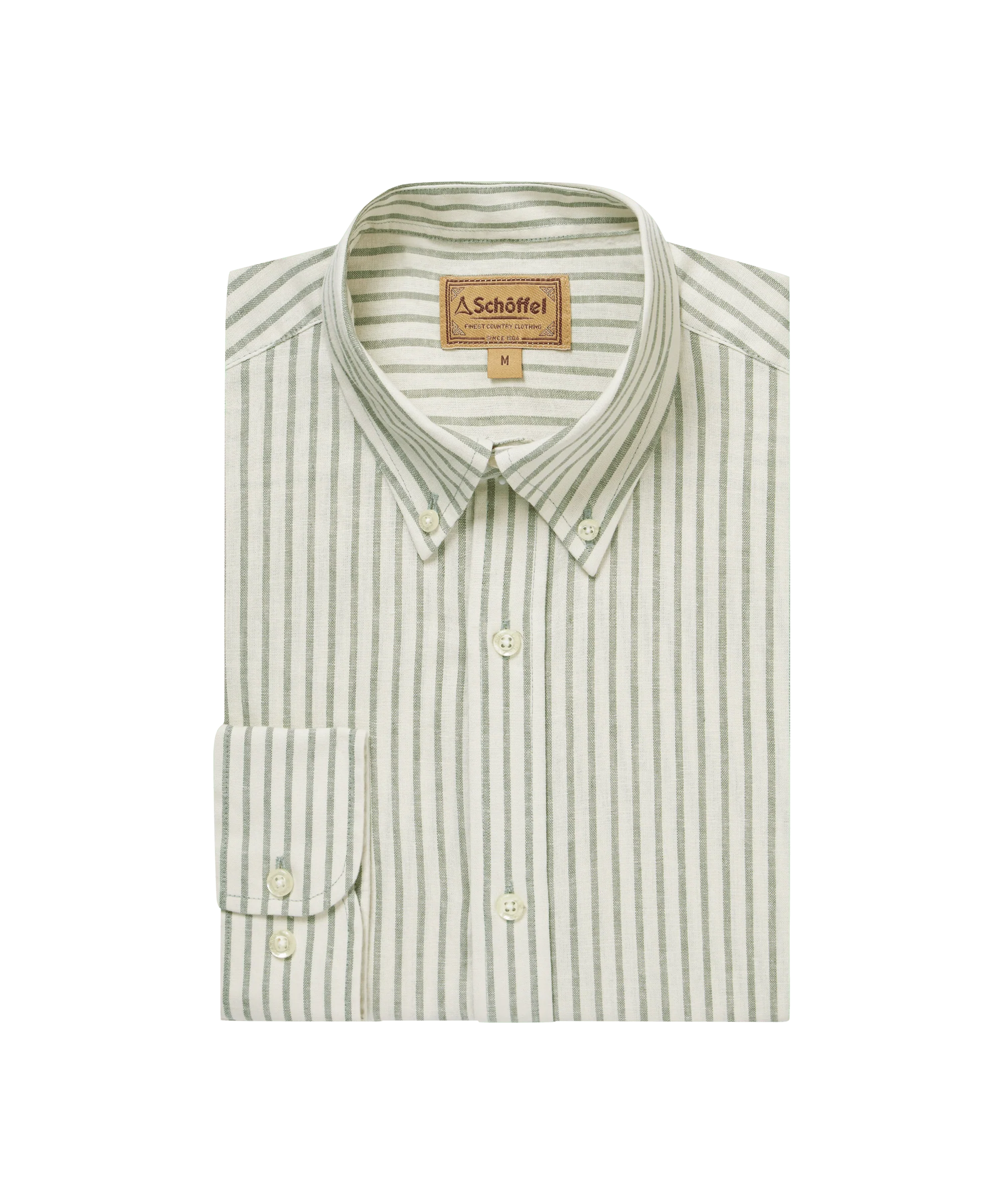 Walsingham Linen Shirt - Agave Green Stripe