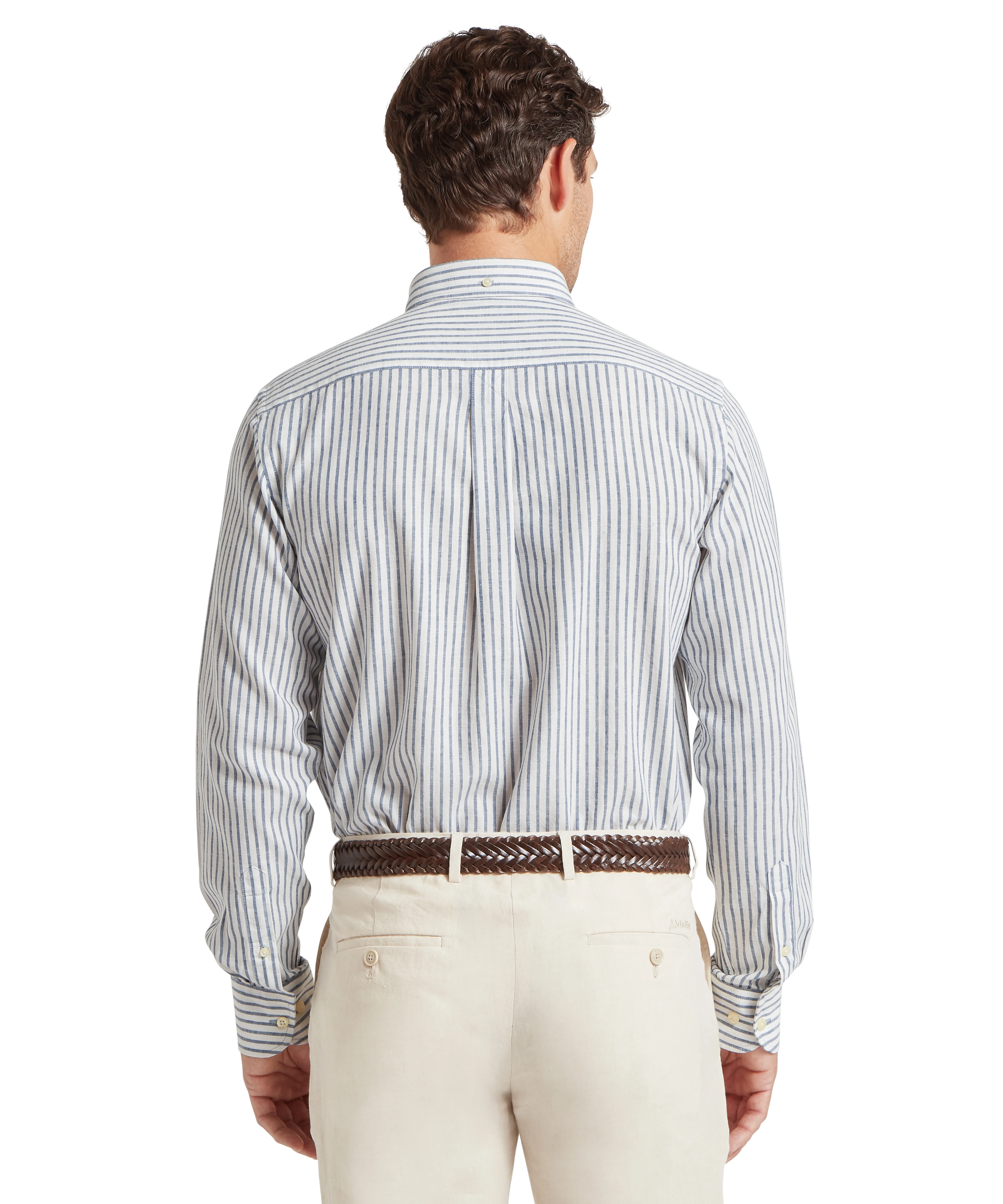 Walsingham Linen Shirt - Blue Stripe - Image 5