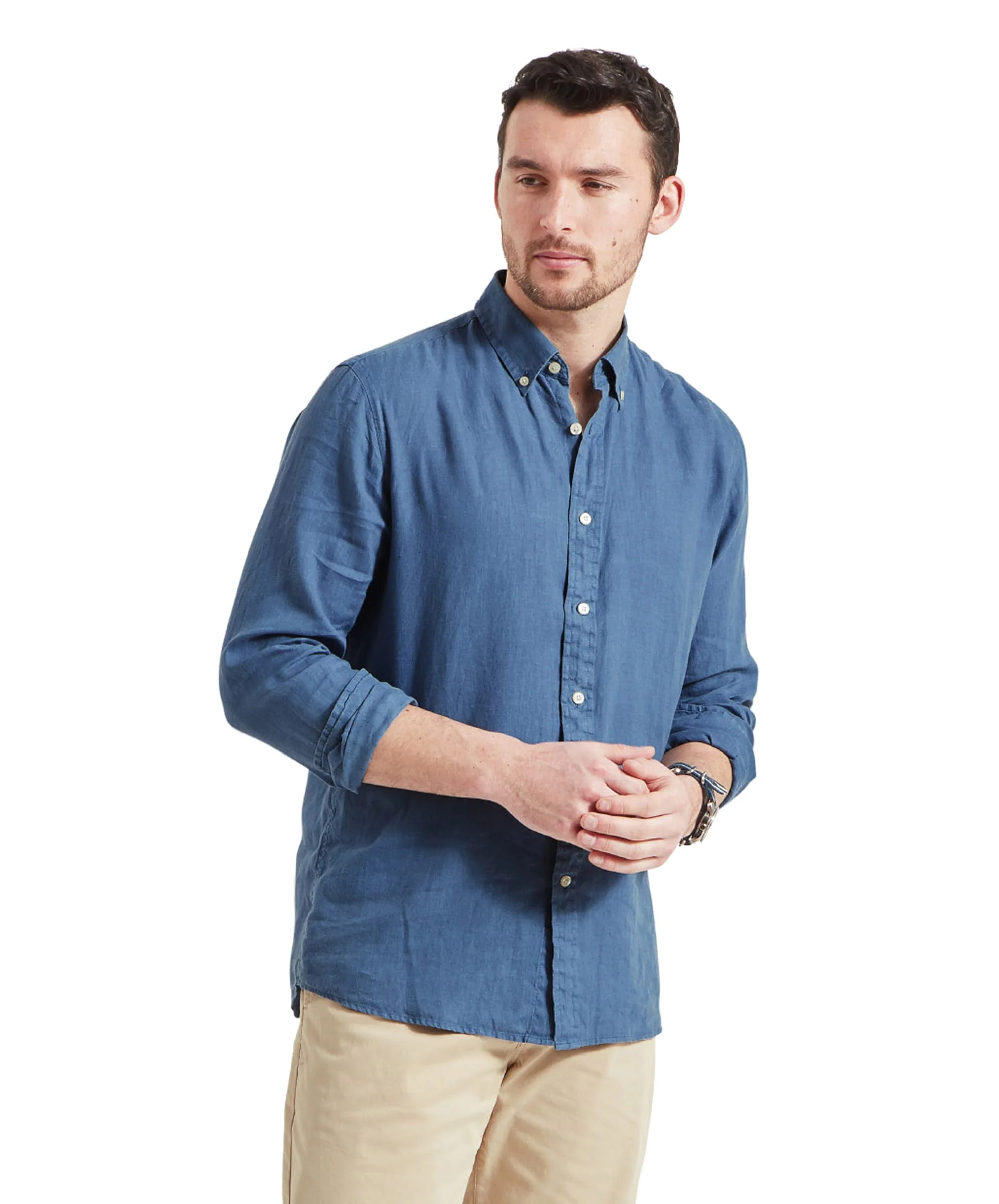 Walsingham Linen Shirt - French Navy - Image 3