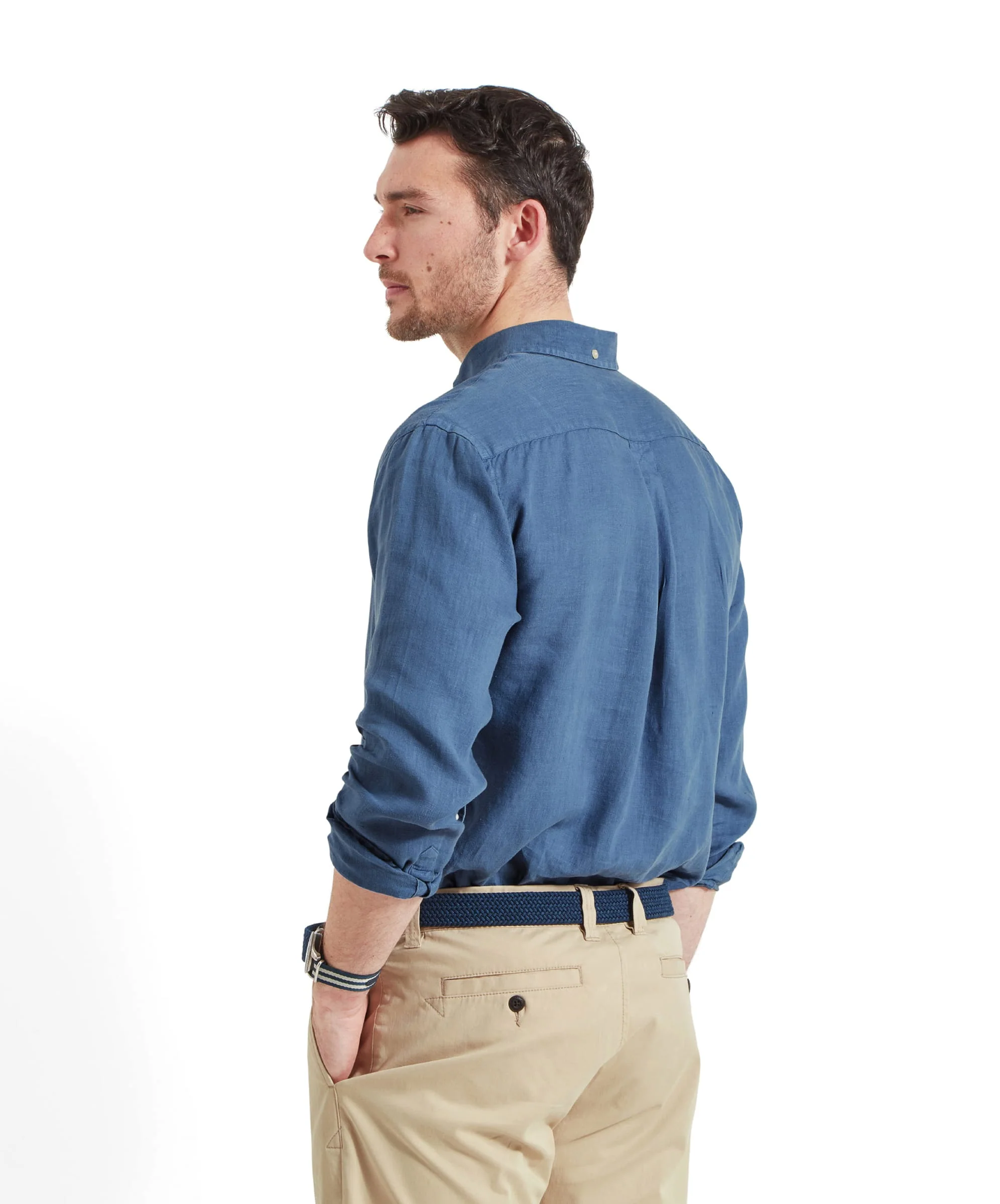 Walsingham Linen Shirt - French Navy - Image 6