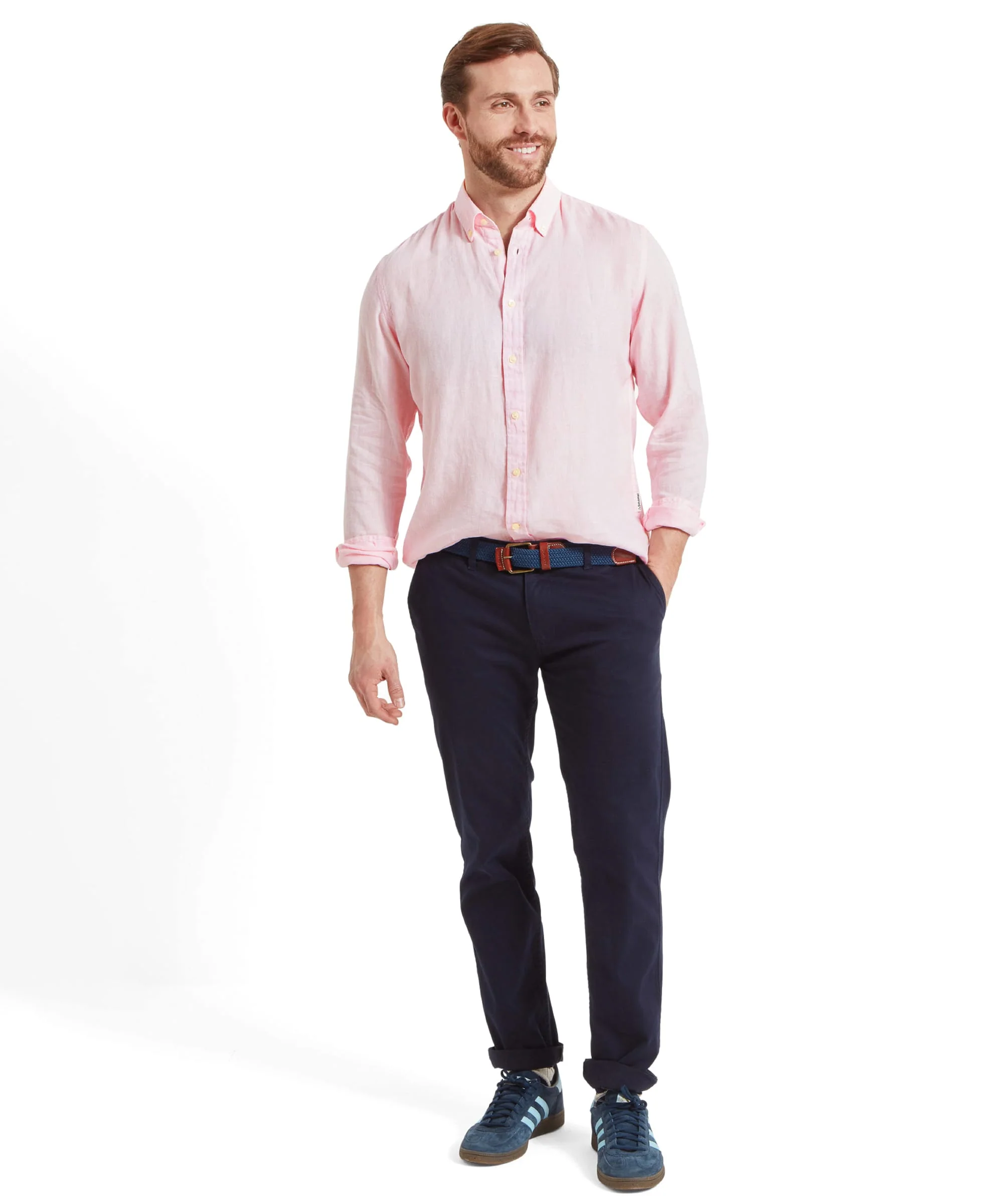 Walsingham Linen Shirt - Pale Pink - Image 8