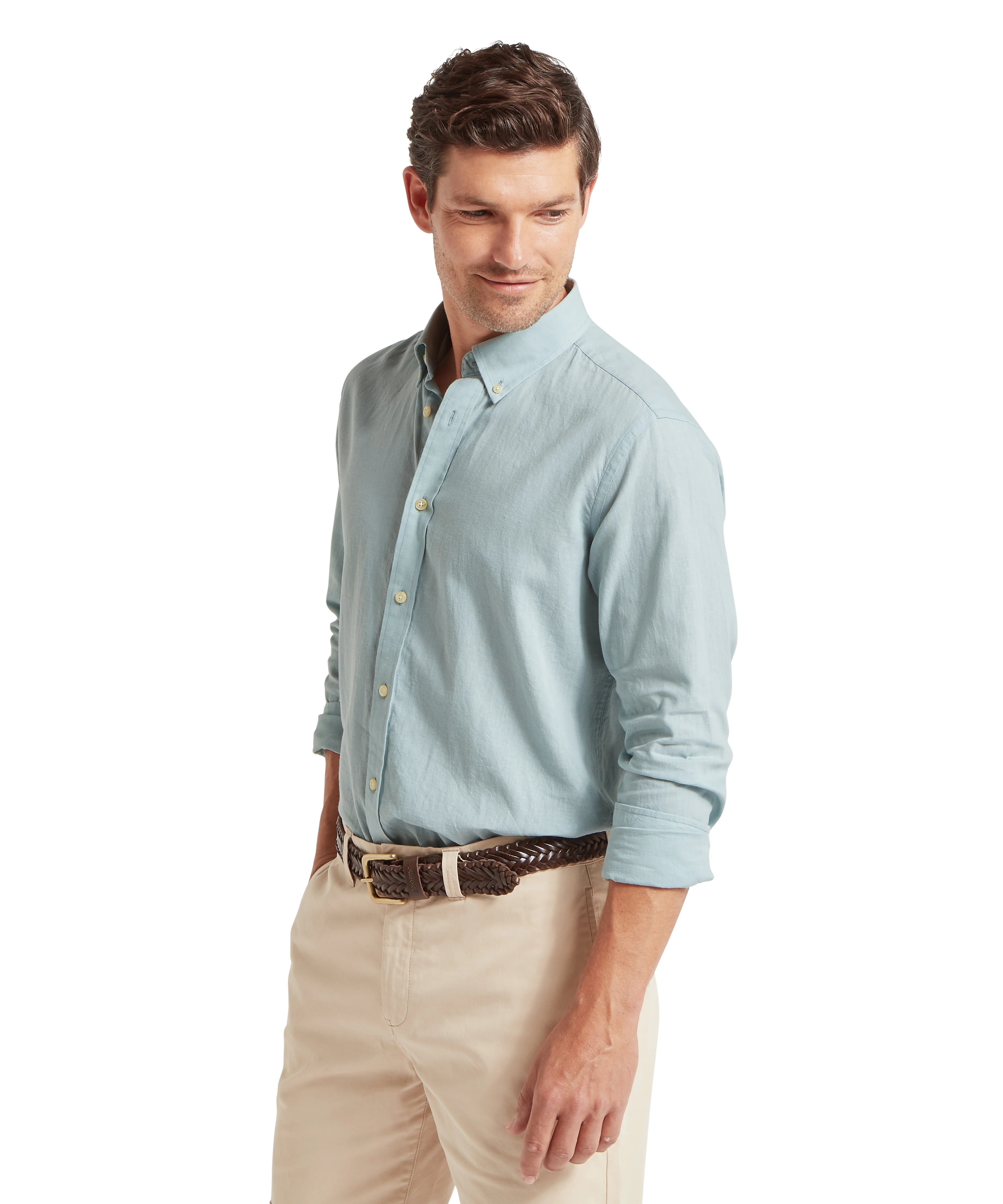 Walsingham Linen Shirt - Surf Blue - Image 4