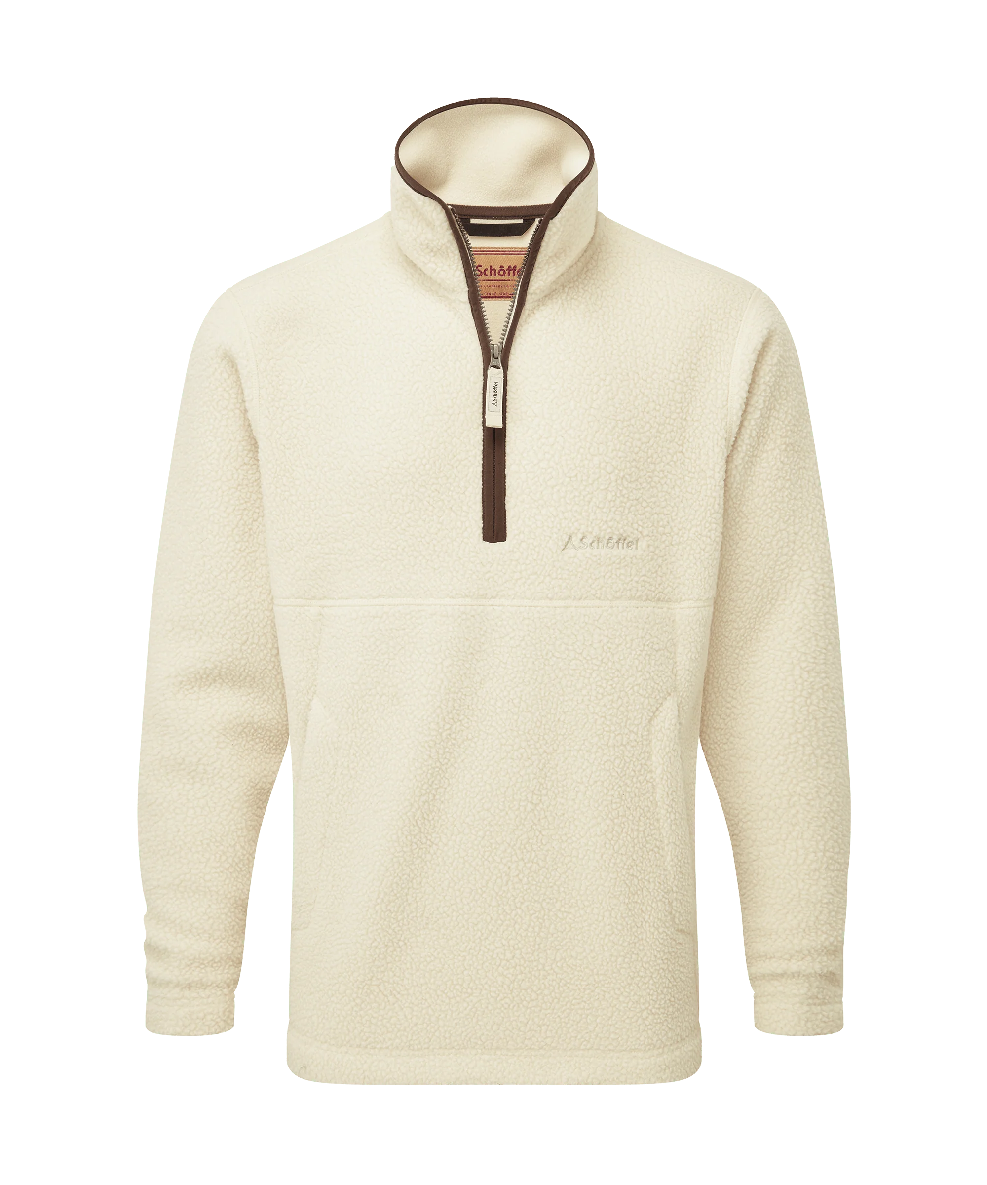 Berkeley Retro Quarter Zip Fleece - Ecru