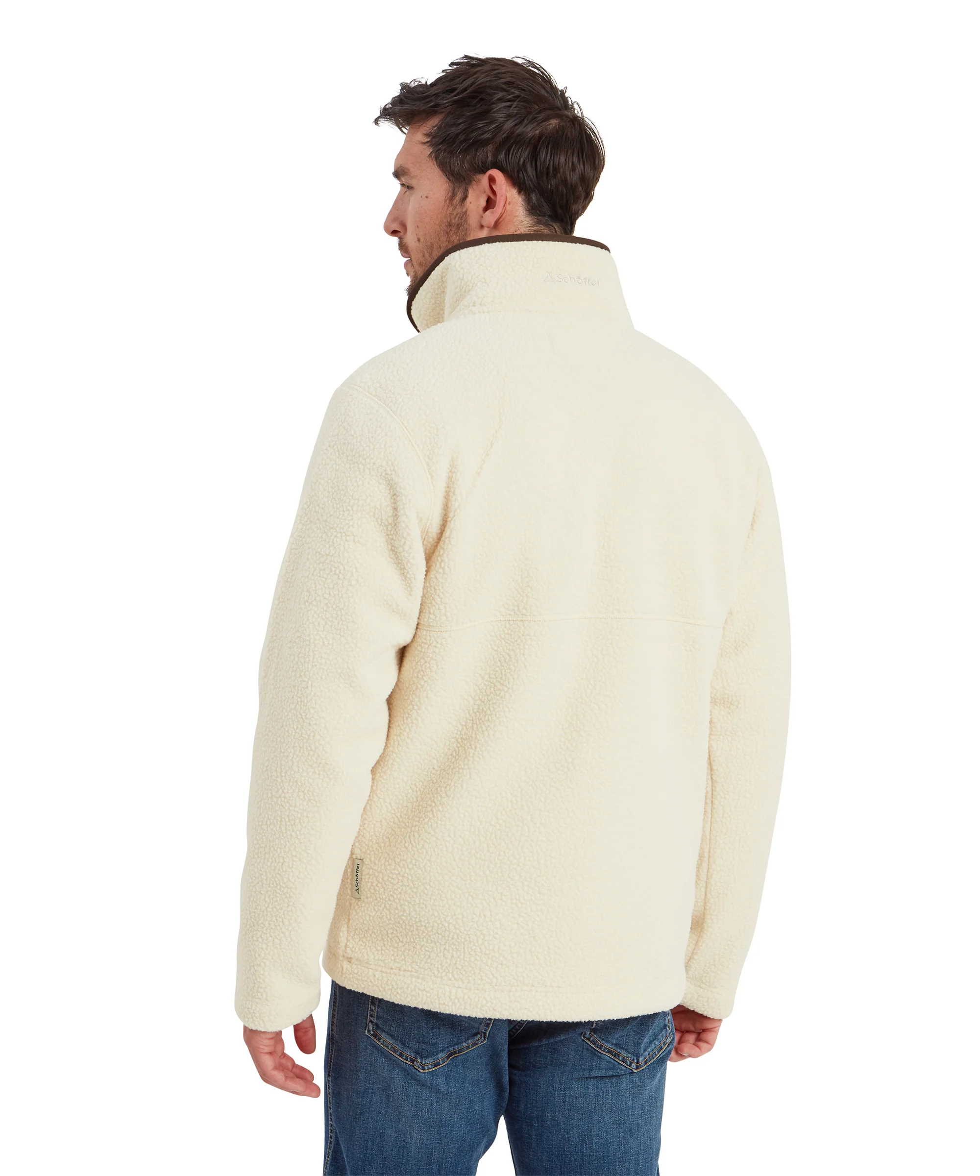 Berkeley Retro Quarter Zip Fleece - Ecru - Image 9