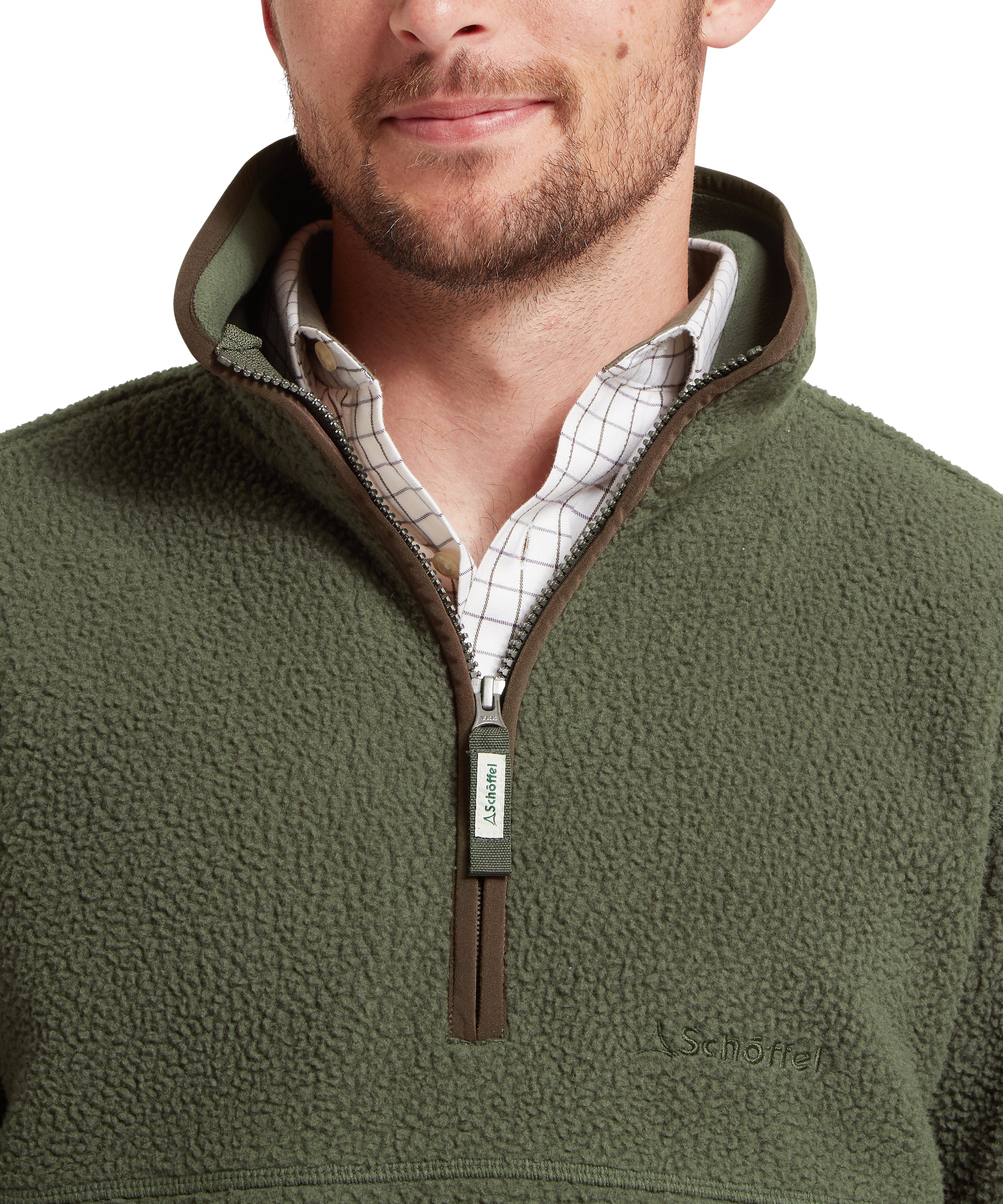 Berkeley Retro Quarter Zip Fleece - Woodland - Image 10