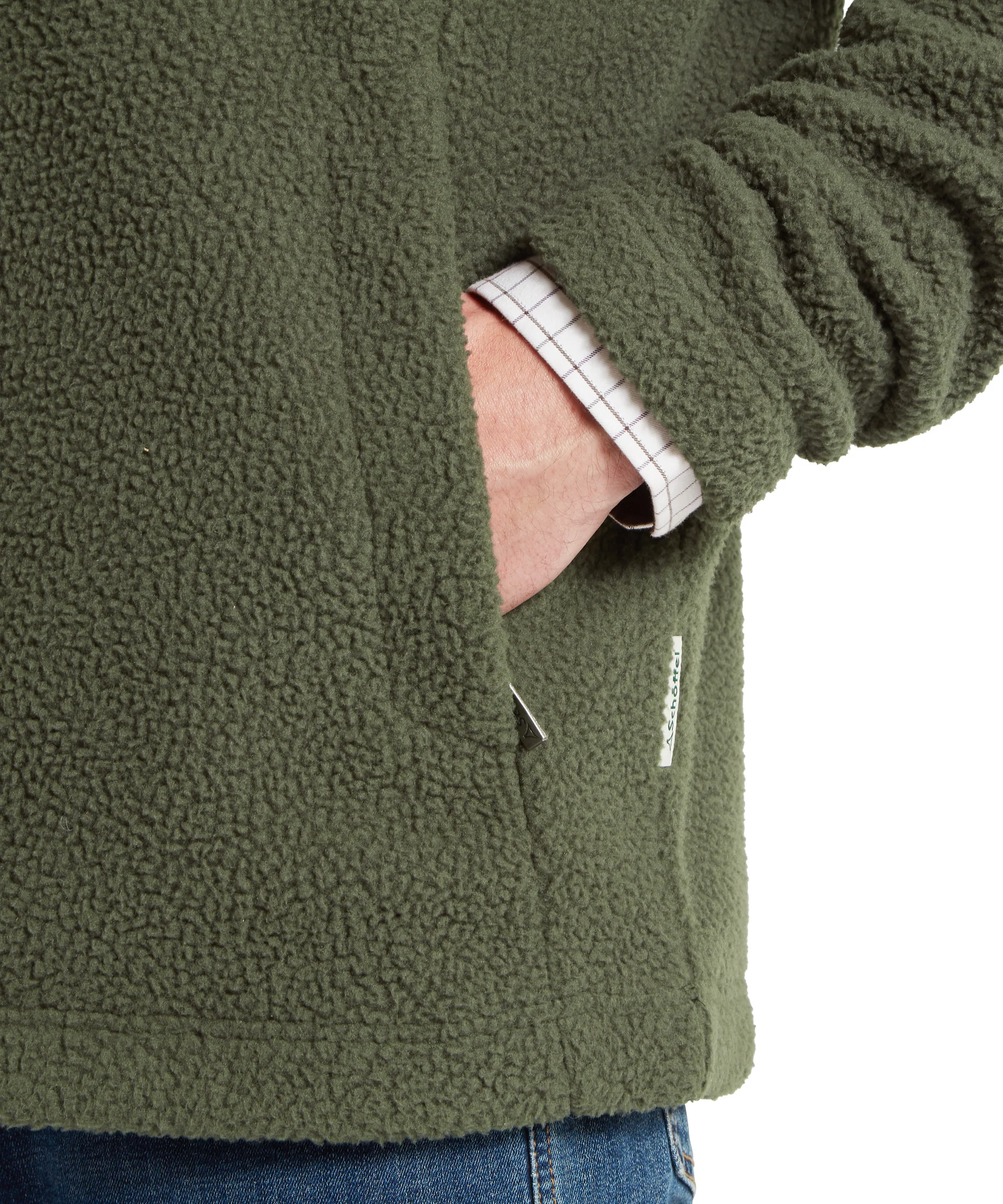 Berkeley Retro Quarter Zip Fleece - Woodland - Image 13