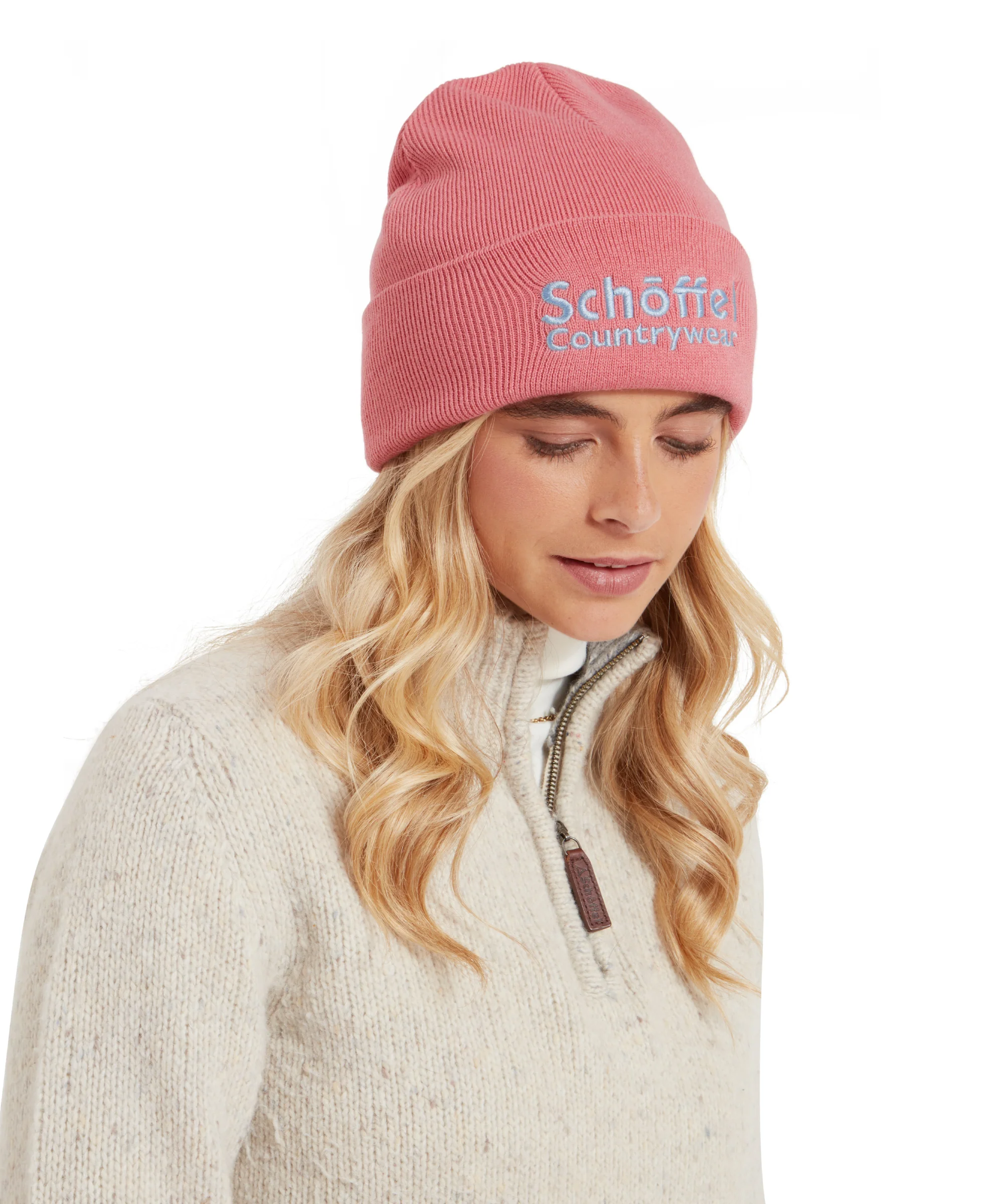 Exeter Beanie Hat - Dusky Pink - Image 3