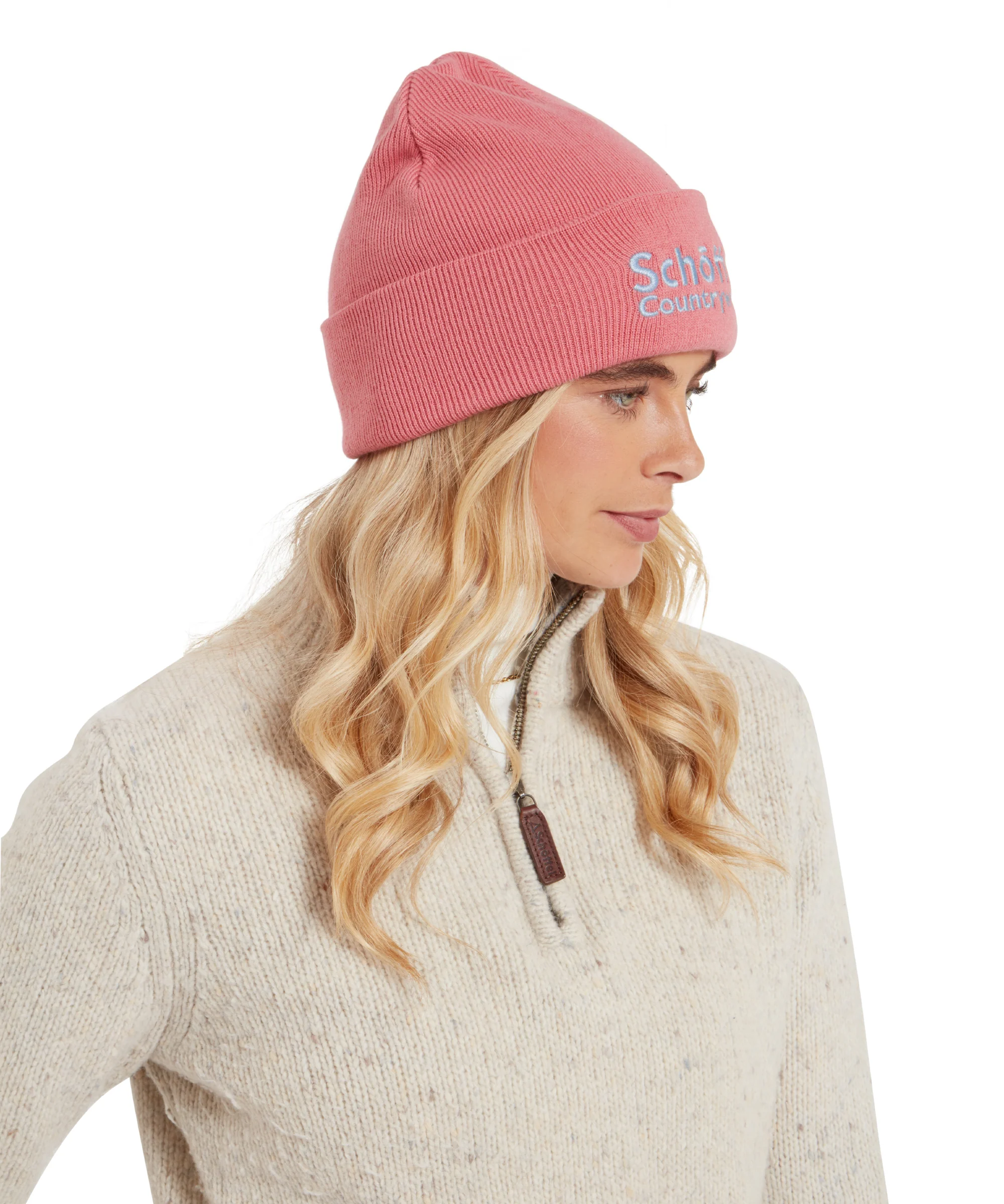 Exeter Beanie Hat - Dusky Pink - Image 4