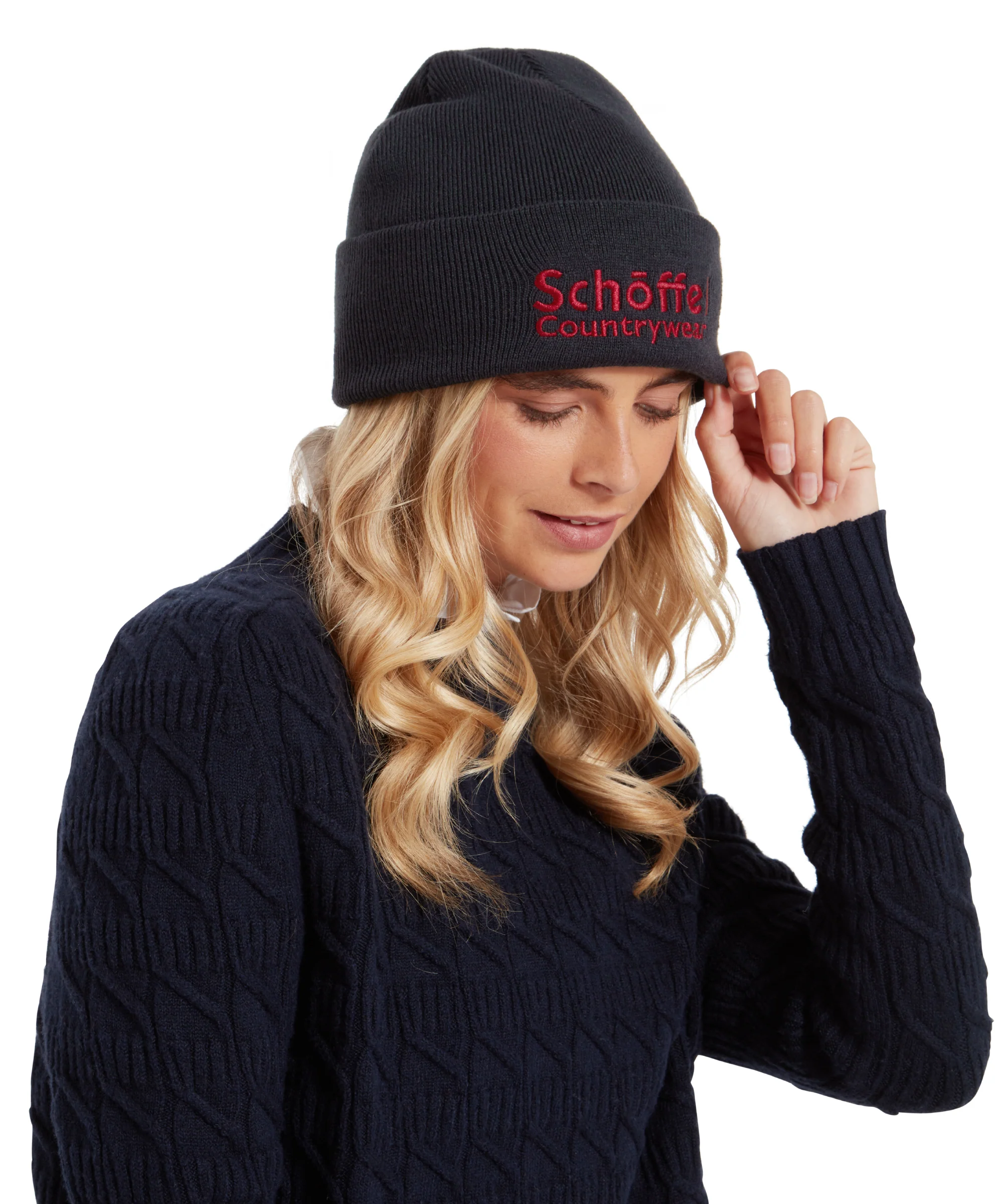 Exeter Beanie Hat - Navy - Image 3