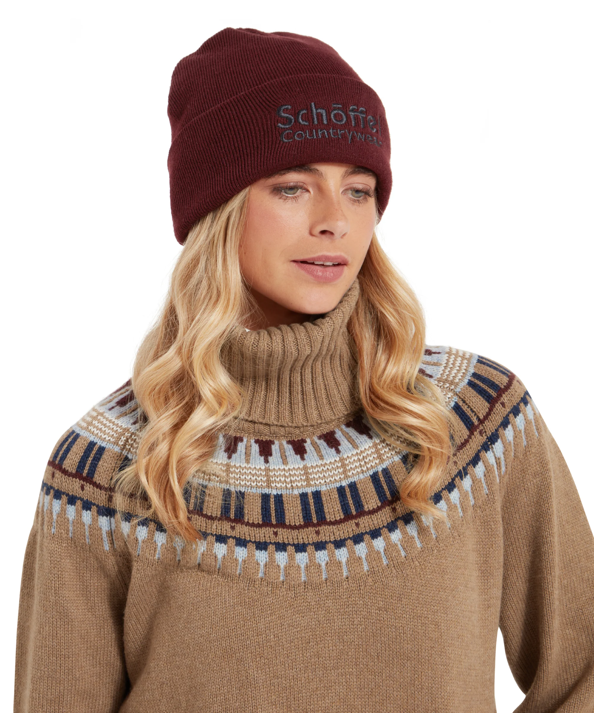 Exeter Beanie Hat - Wine - Image 3