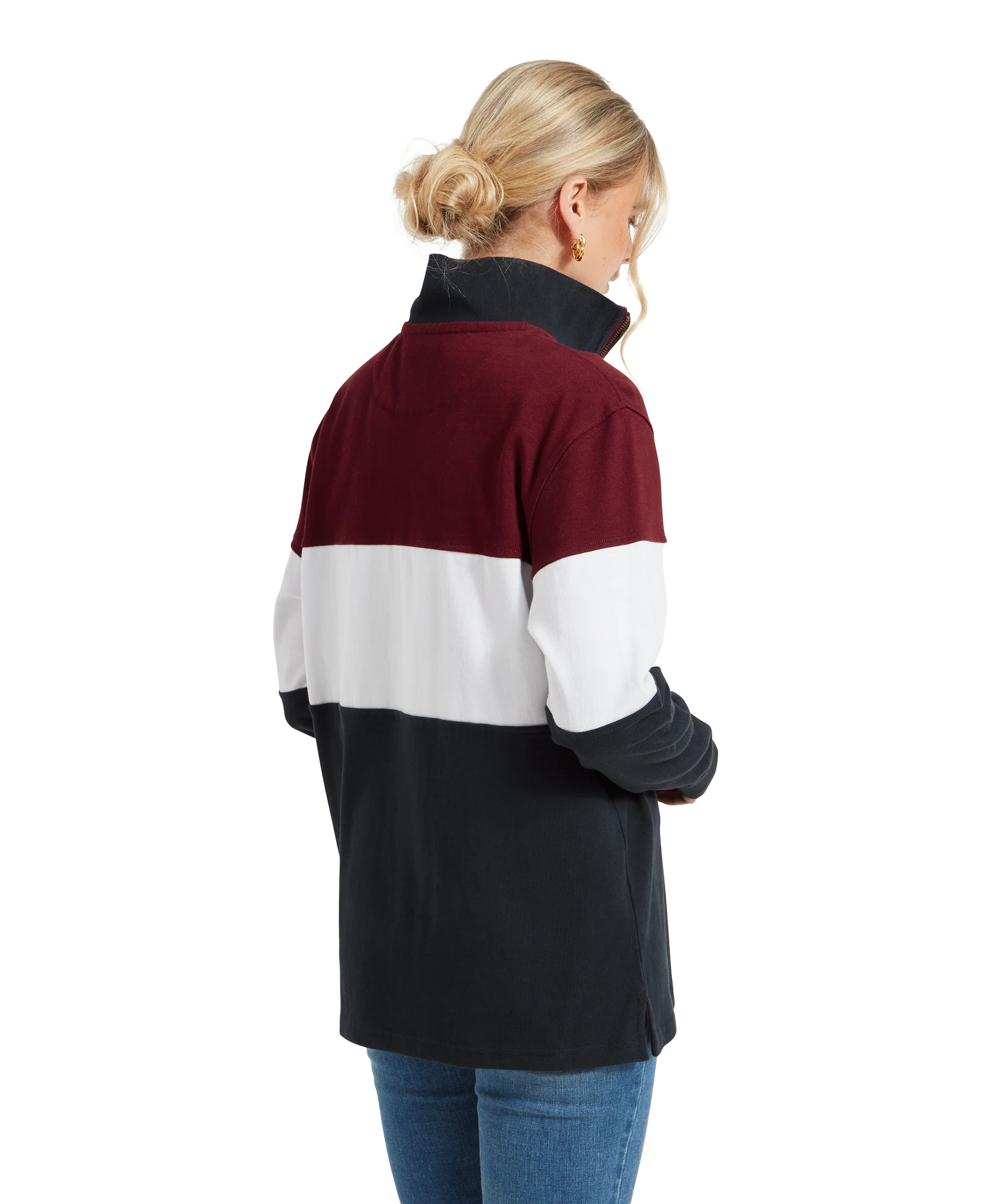 Exeter Heritage Quarter Zip Sweatshirt - Bordeaux - Image 8