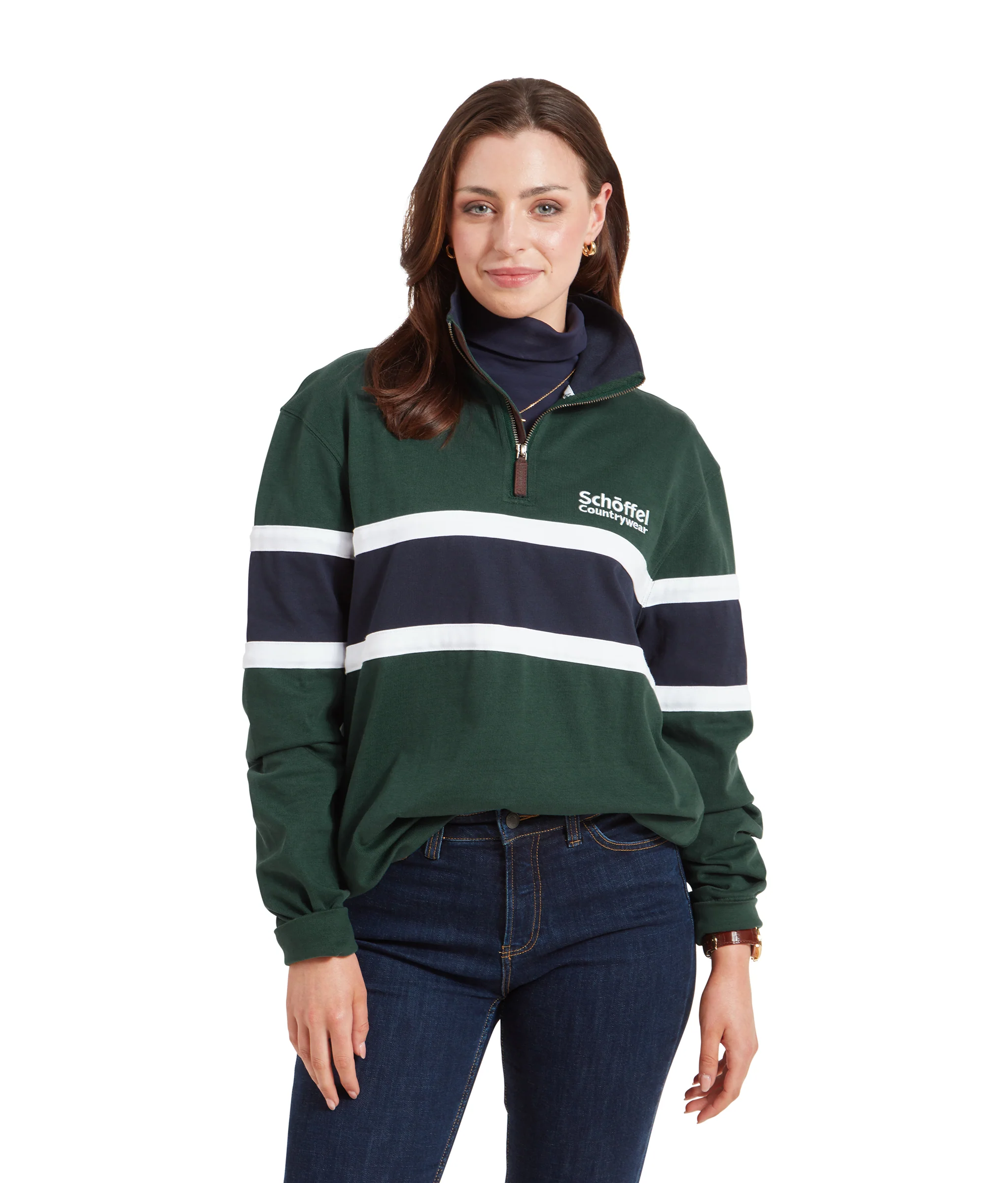 Exmouth Heritage Quarter Zip - Pine Green - Image 3