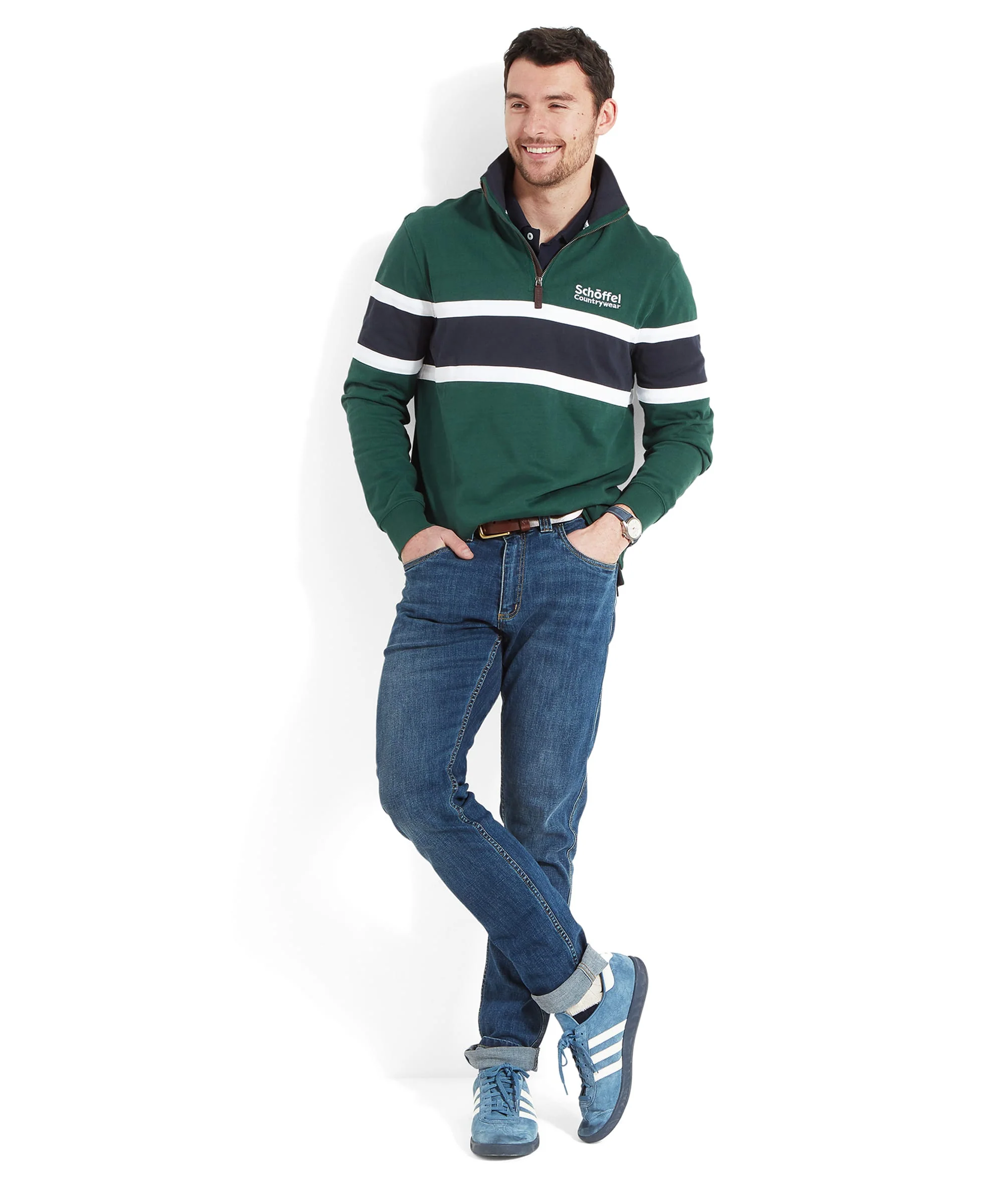 Exmouth Heritage Quarter Zip - Pine Green - Image 4