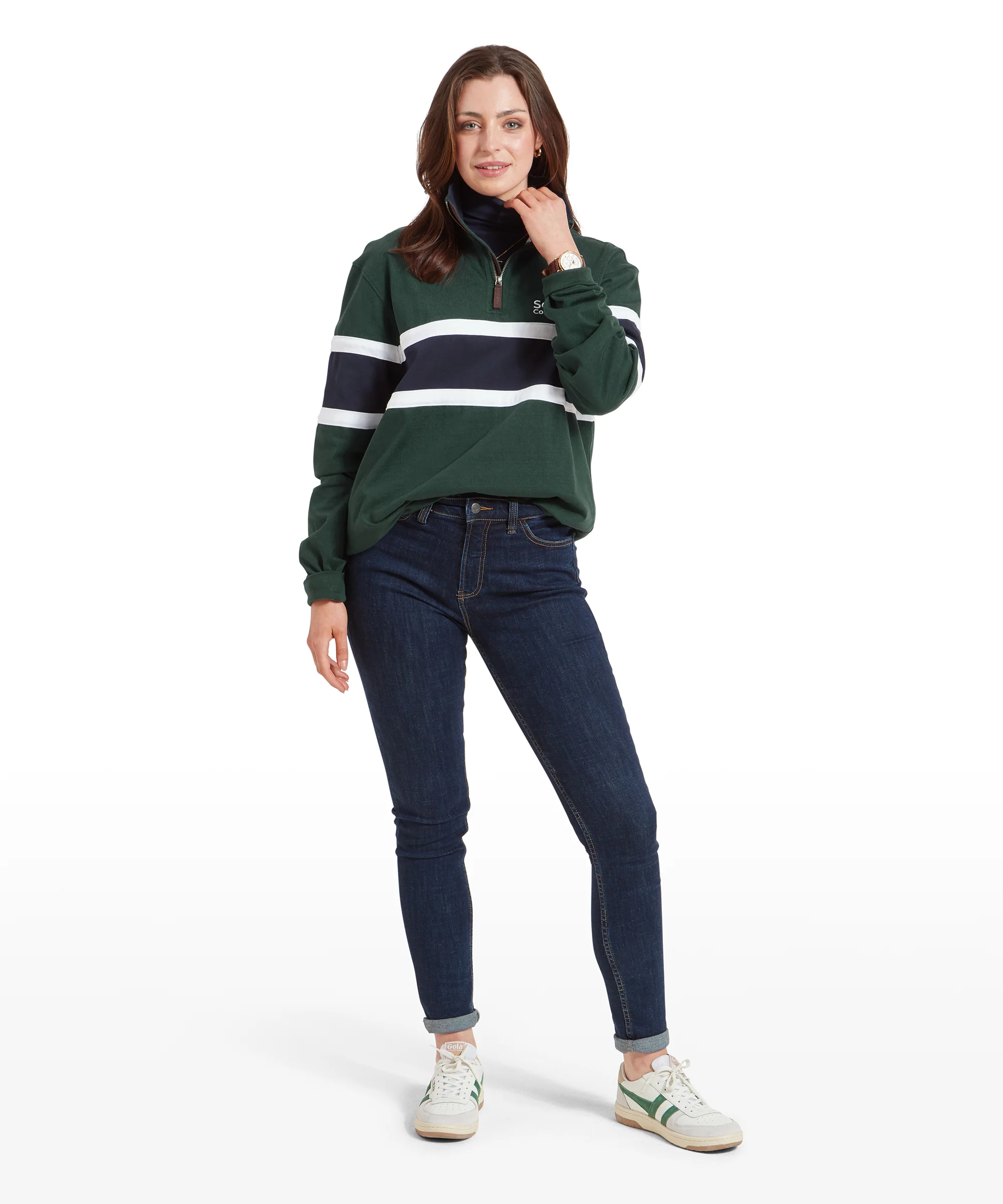 Exmouth Heritage Quarter Zip - Pine Green - Image 5